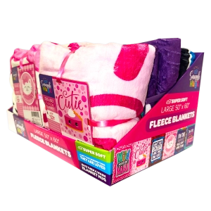 Kids Printed Blankets - 6 Pieces Per Retail Ready Display 24397