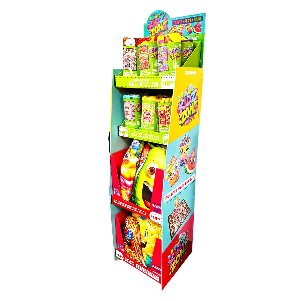 Kids Zone Plush Assortment Floor Display - 30 Pieces Per Retail Ready Display 88564