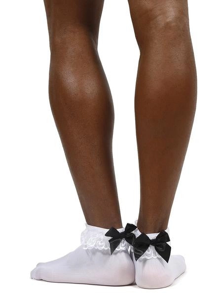 Lace and Bow Ankle Socks