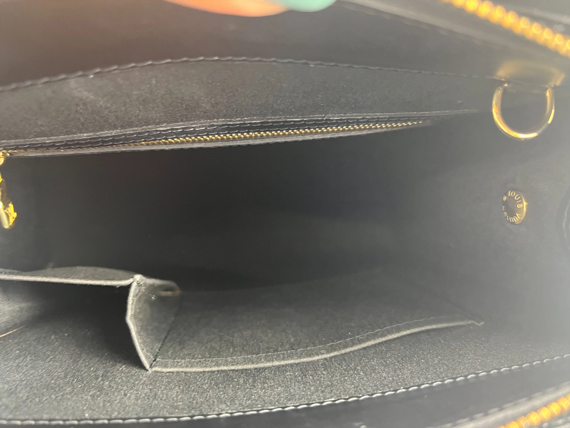 Louis Vuitton Black Epi Leather Vintage Handbag
