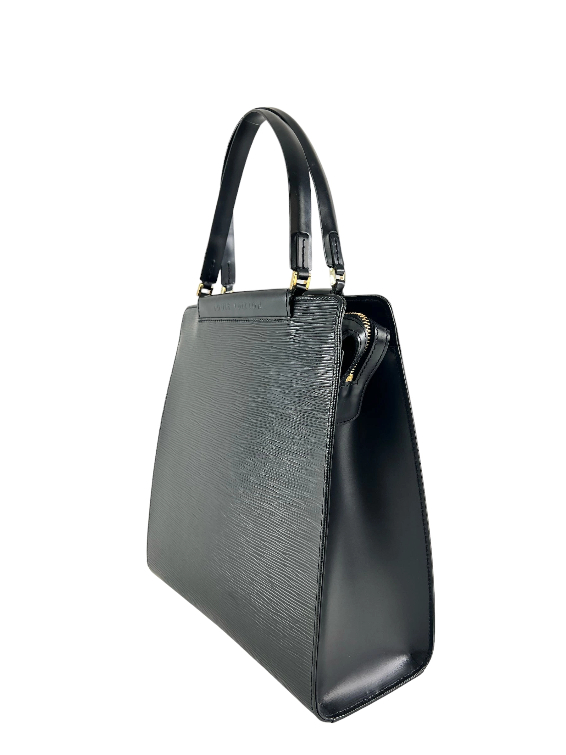 Louis Vuitton Black Epi Leather Vintage Handbag