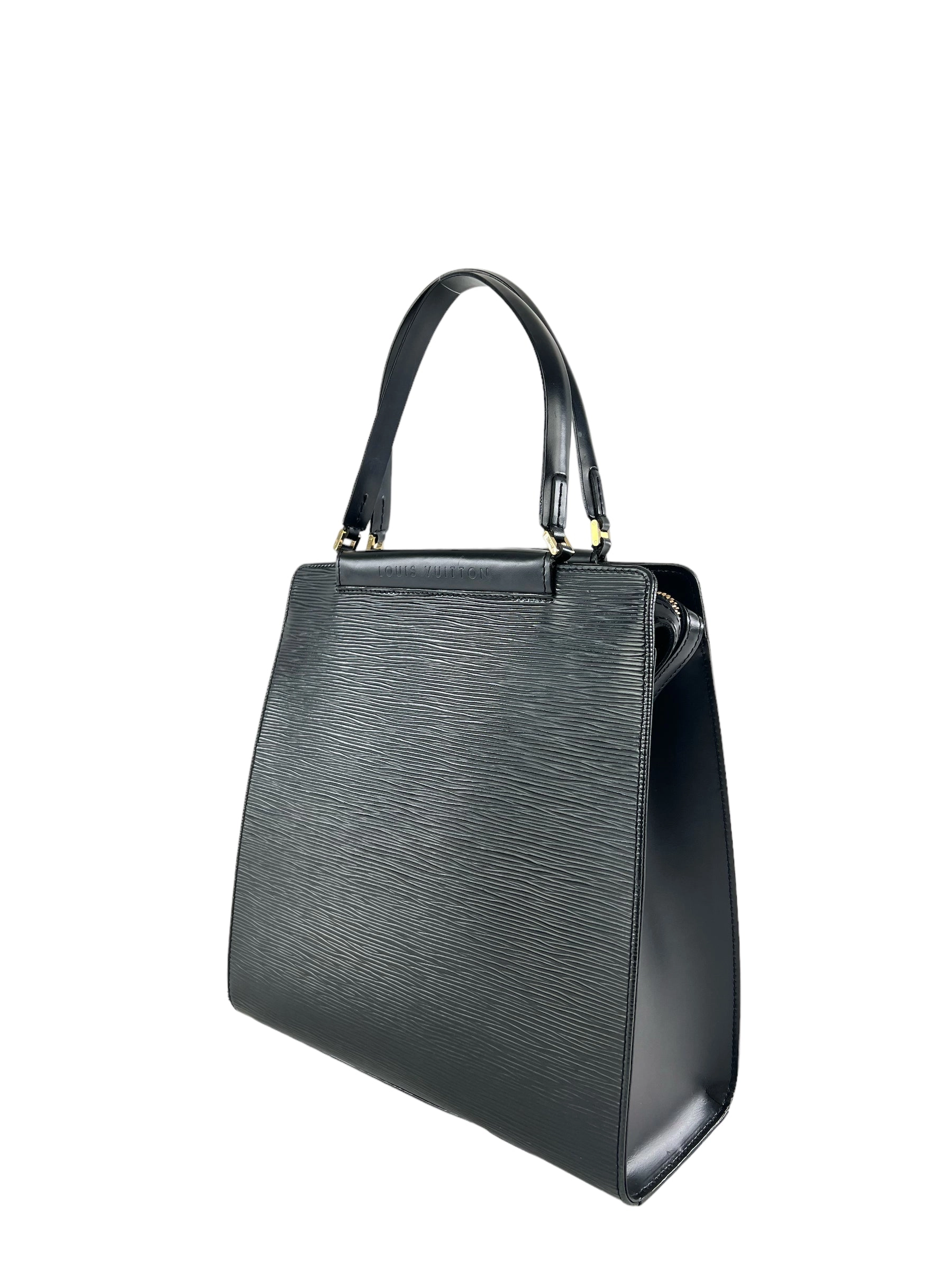 Louis Vuitton Black Epi Leather Vintage Handbag
