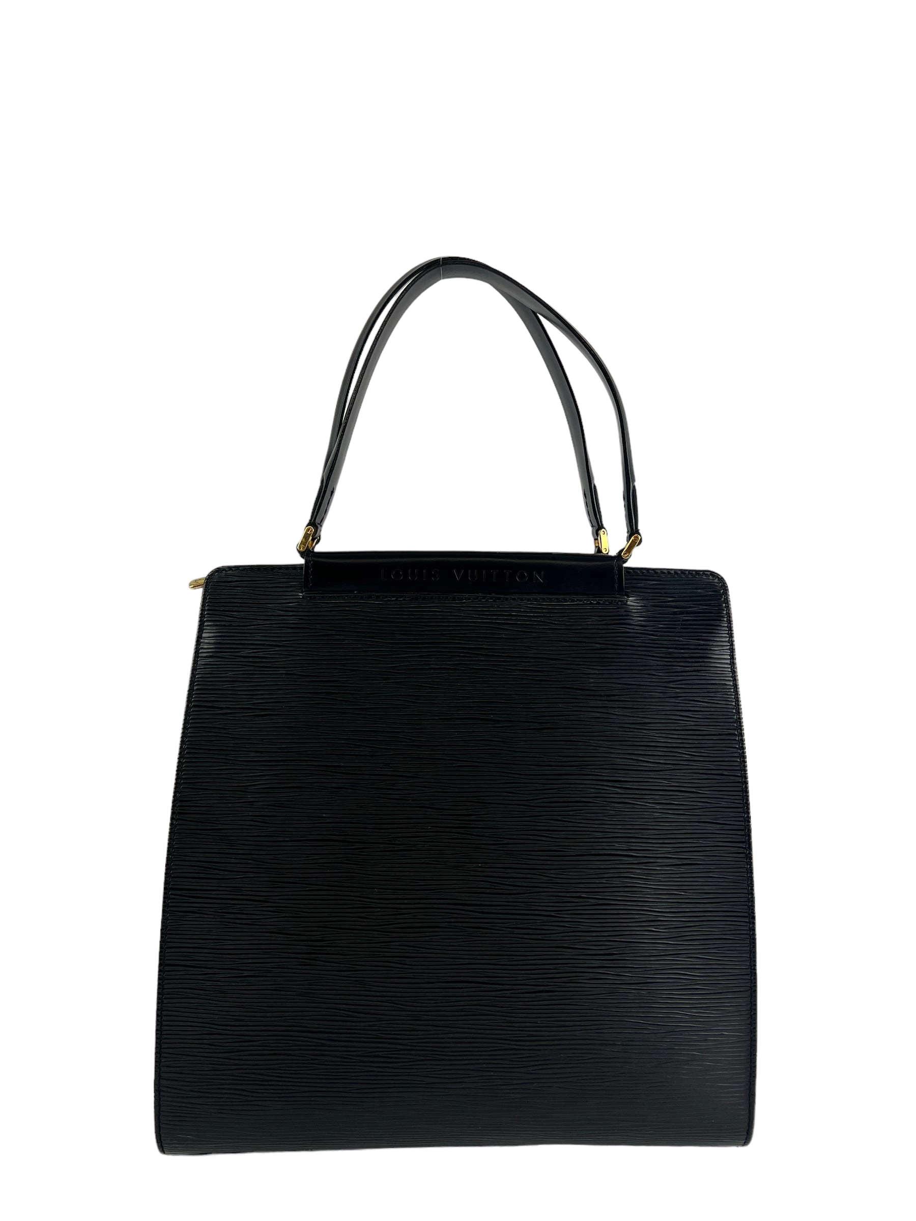 Louis Vuitton Black Epi Leather Vintage Handbag