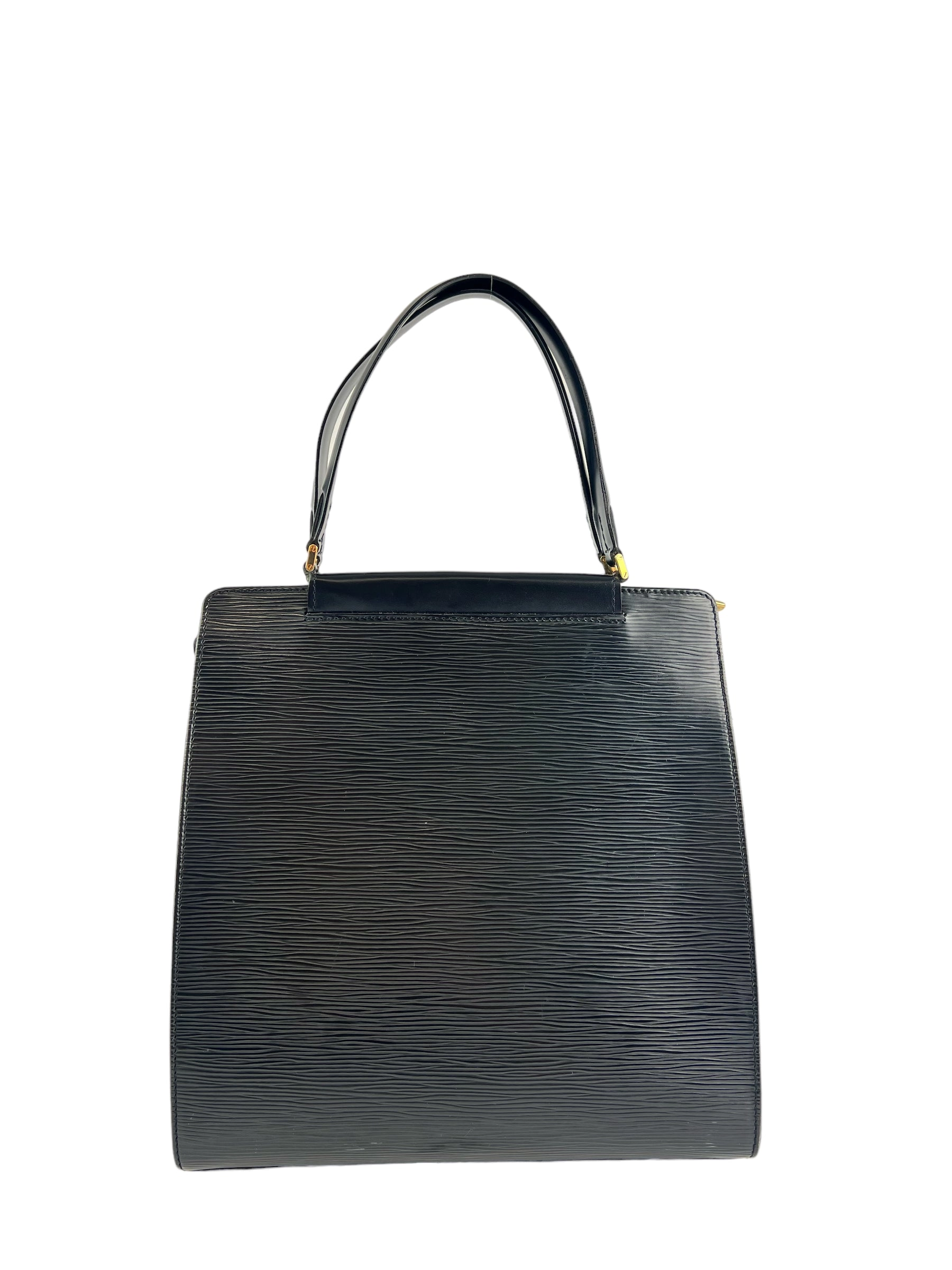 Louis Vuitton Black Epi Leather Vintage Handbag
