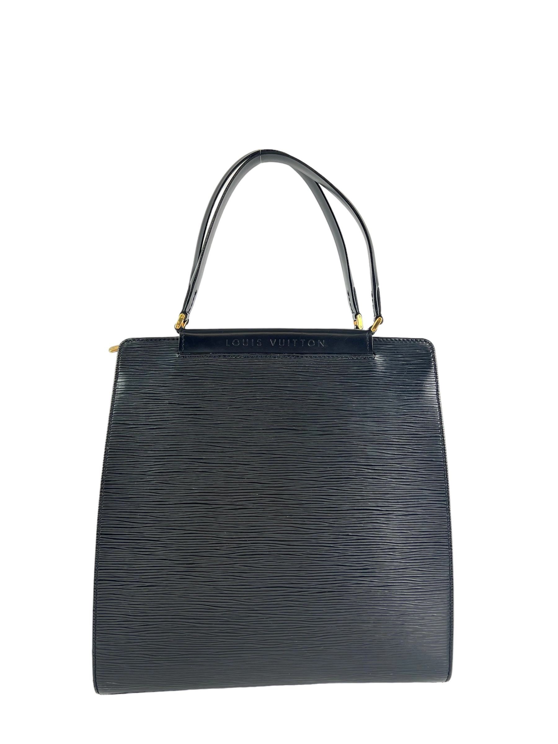 Louis Vuitton Black Epi Leather Vintage Handbag