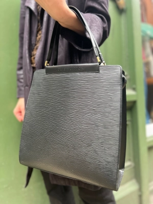 Louis Vuitton Black Epi Leather Vintage Handbag