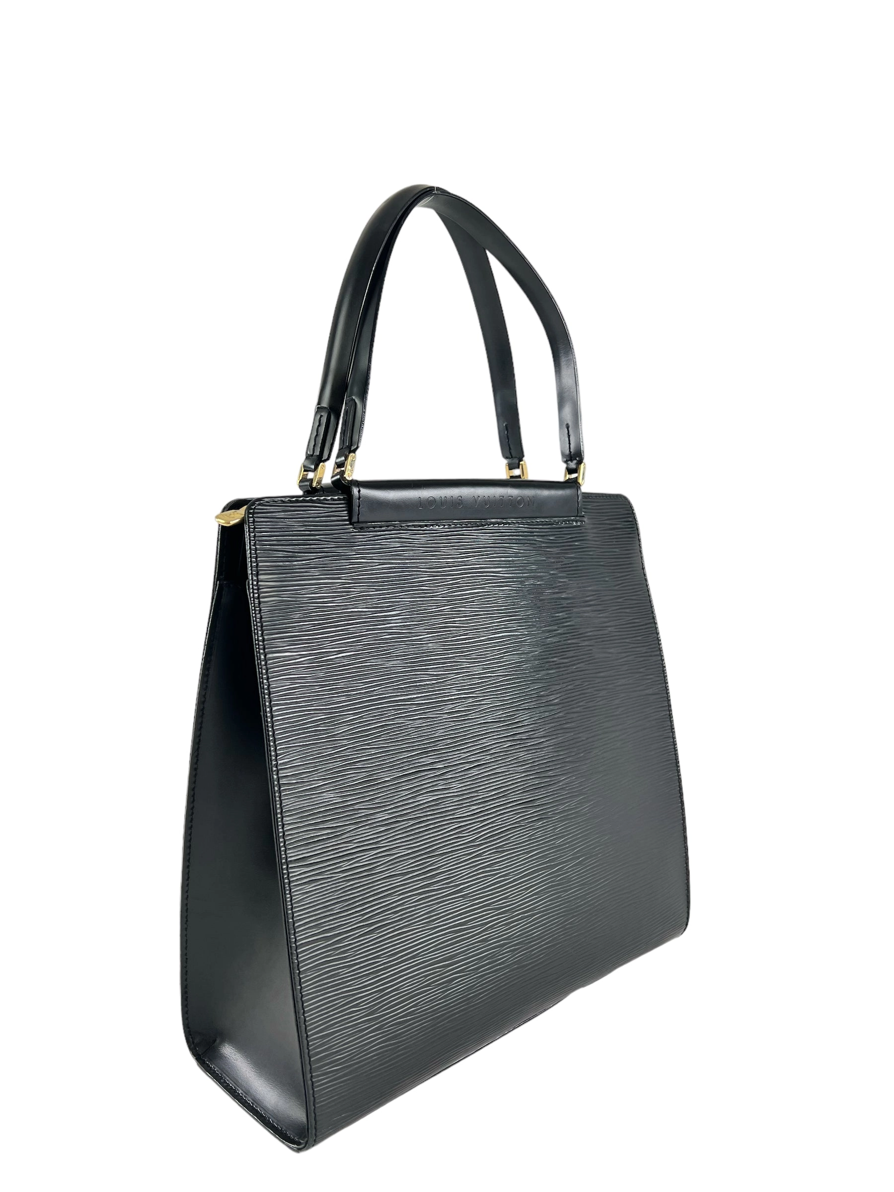 Louis Vuitton Black Epi Leather Vintage Handbag