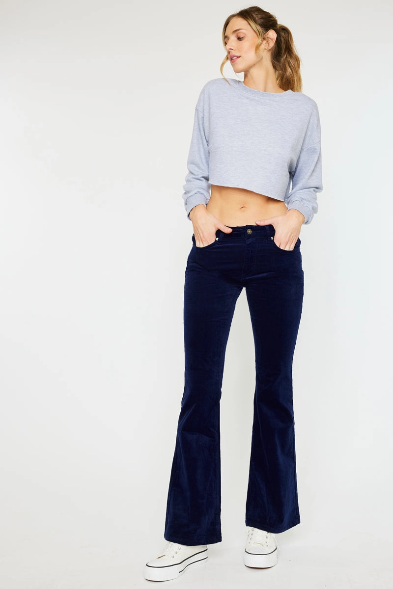 Lunita High Rise Corduroy Flare