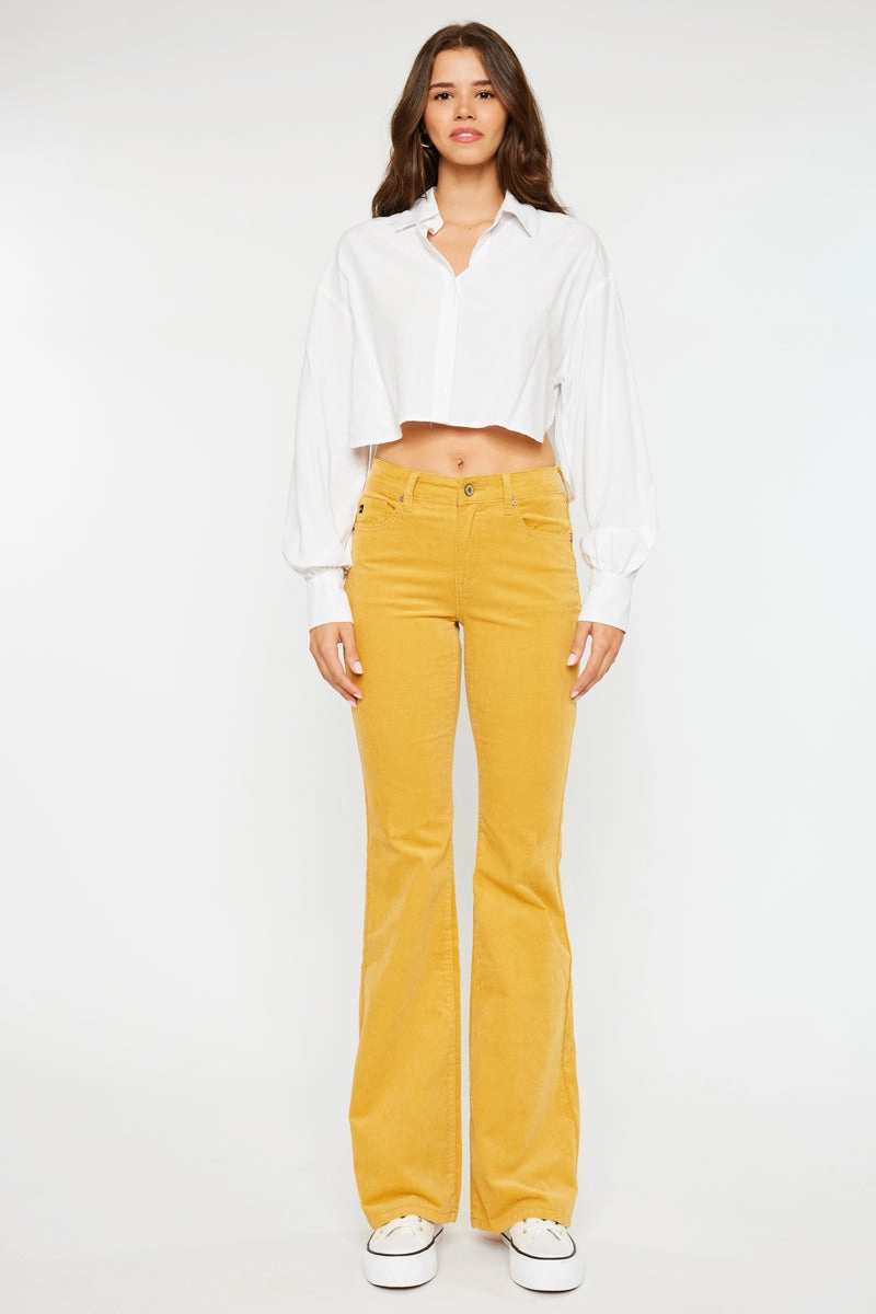 Lunita High Rise Corduroy Flare