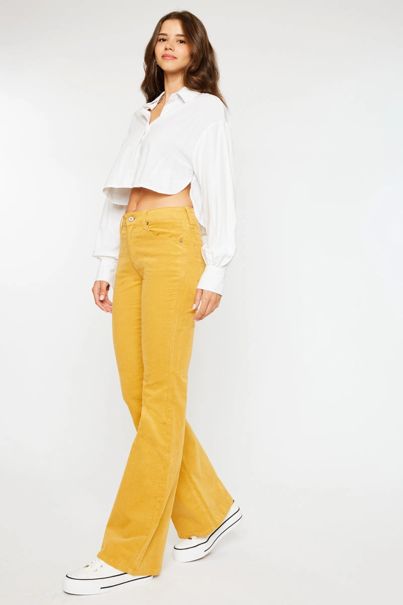 Lunita High Rise Corduroy Flare
