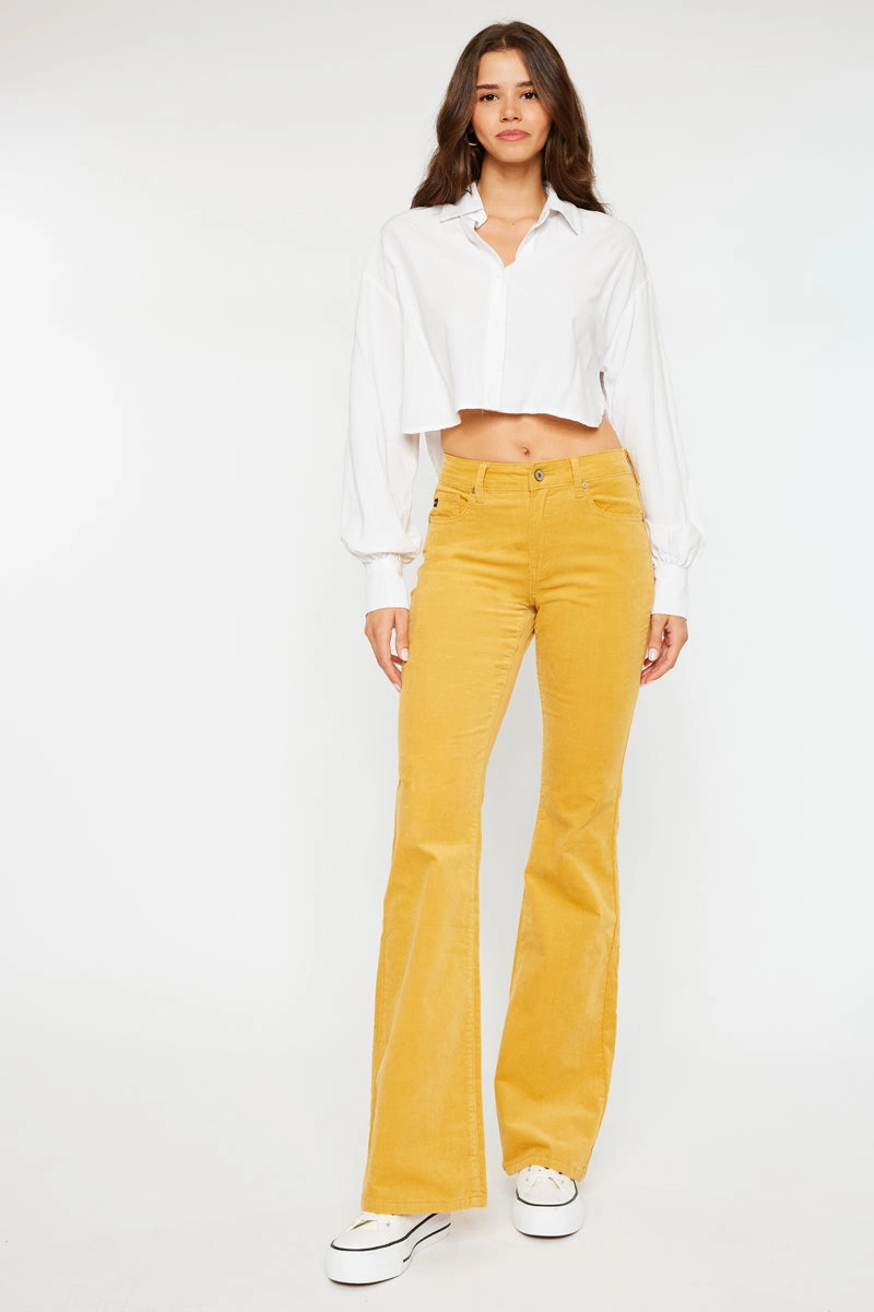 Lunita High Rise Corduroy Flare