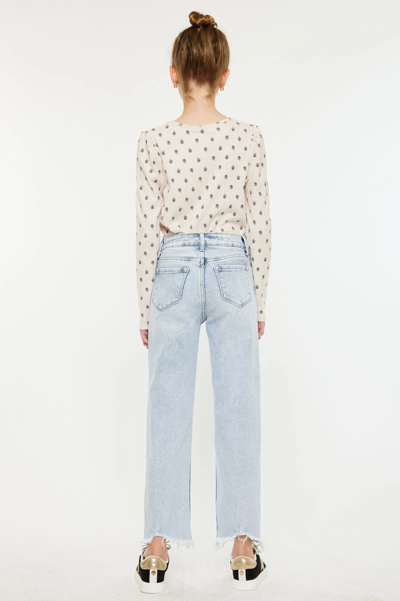 Maggy High Rise Kids Cropped Straight