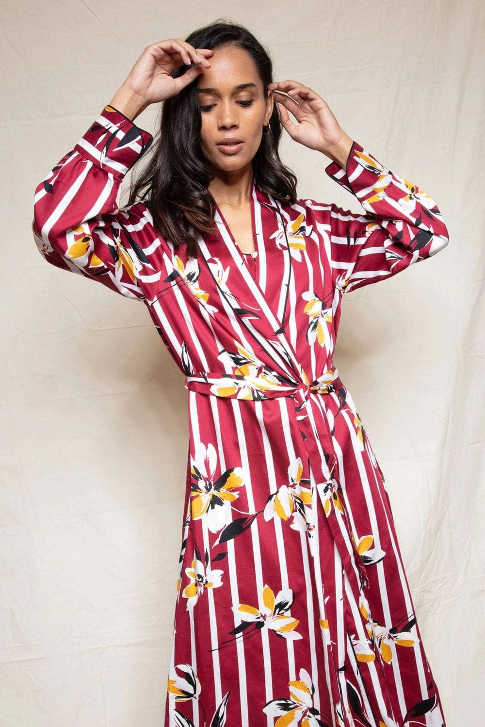 Marylebone Long Dressing Gown, Size UK 14