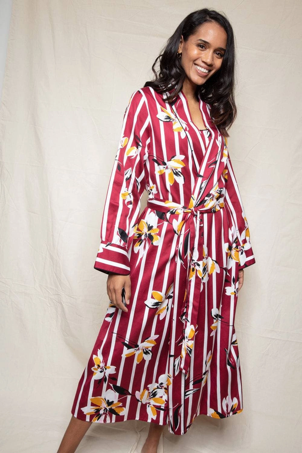 Marylebone Long Dressing Gown, Size UK 14