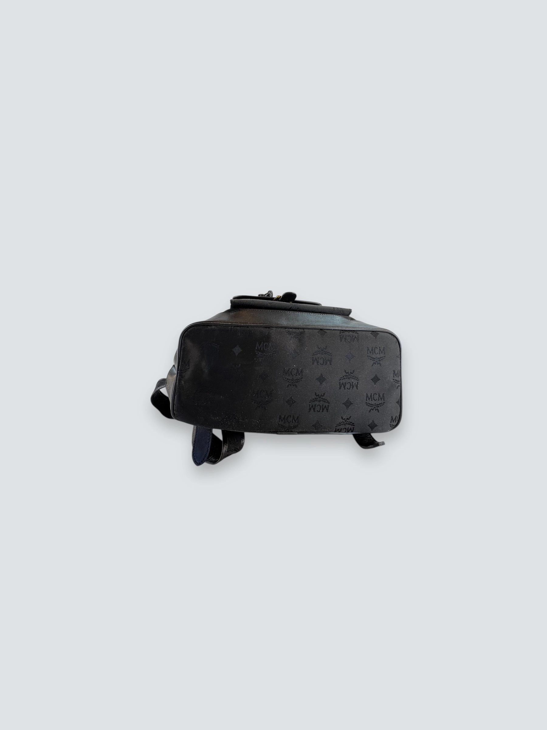 MCM Black Vintage Nylon Logogram Backpack