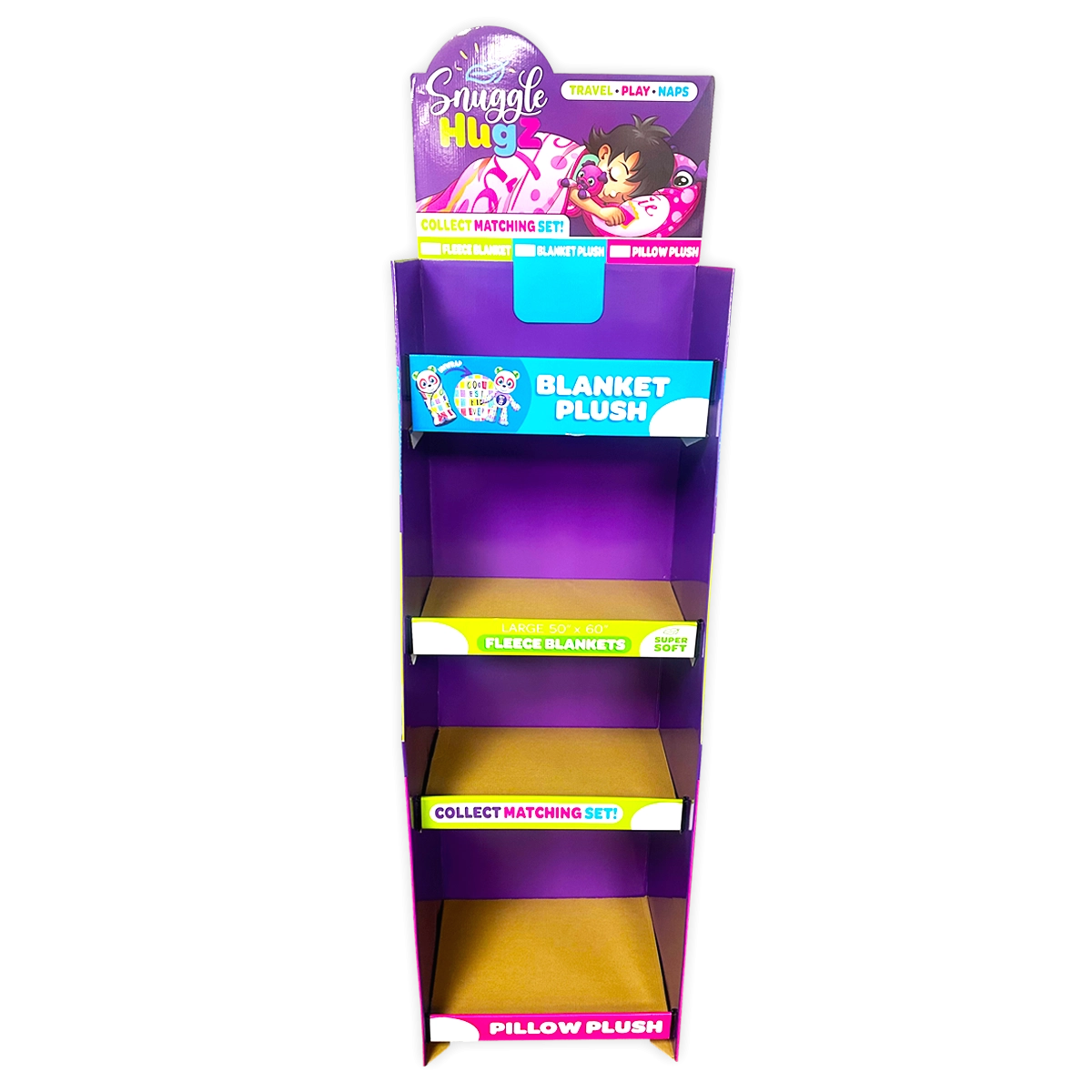 Merchandising Fixture - Corrugated Printed Blanket Floor Display ONLY 978130