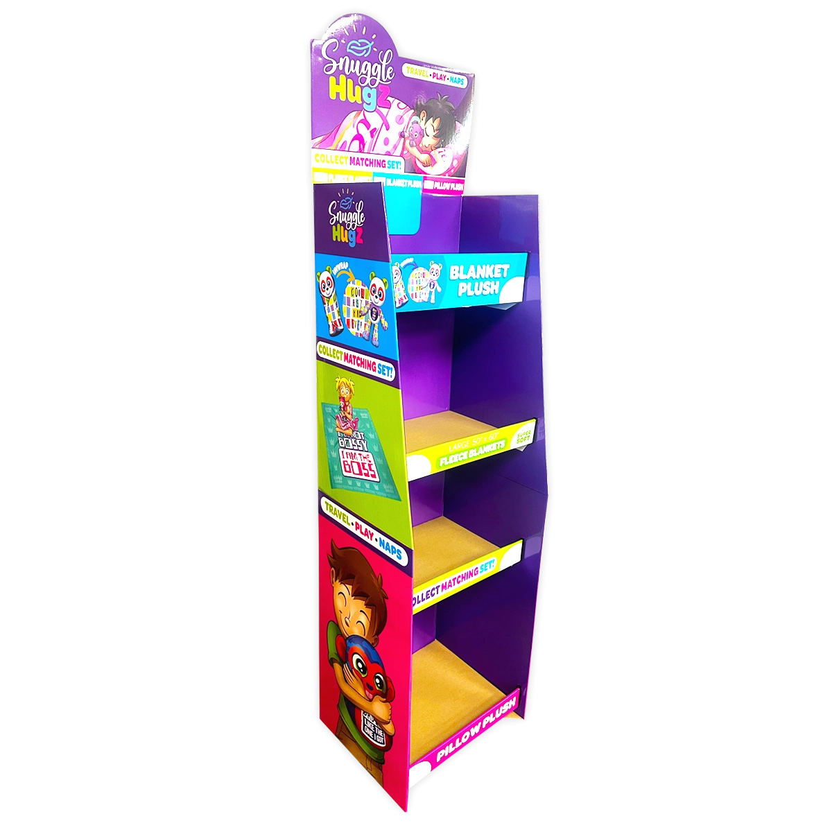 Merchandising Fixture - Corrugated Printed Blanket Floor Display ONLY 978130