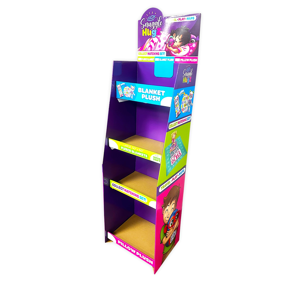 Merchandising Fixture - Corrugated Printed Blanket Floor Display ONLY 978130