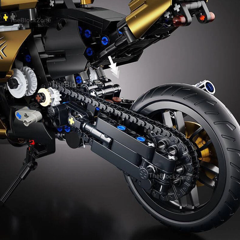 Metallic Gold Sports Bike 544pcs