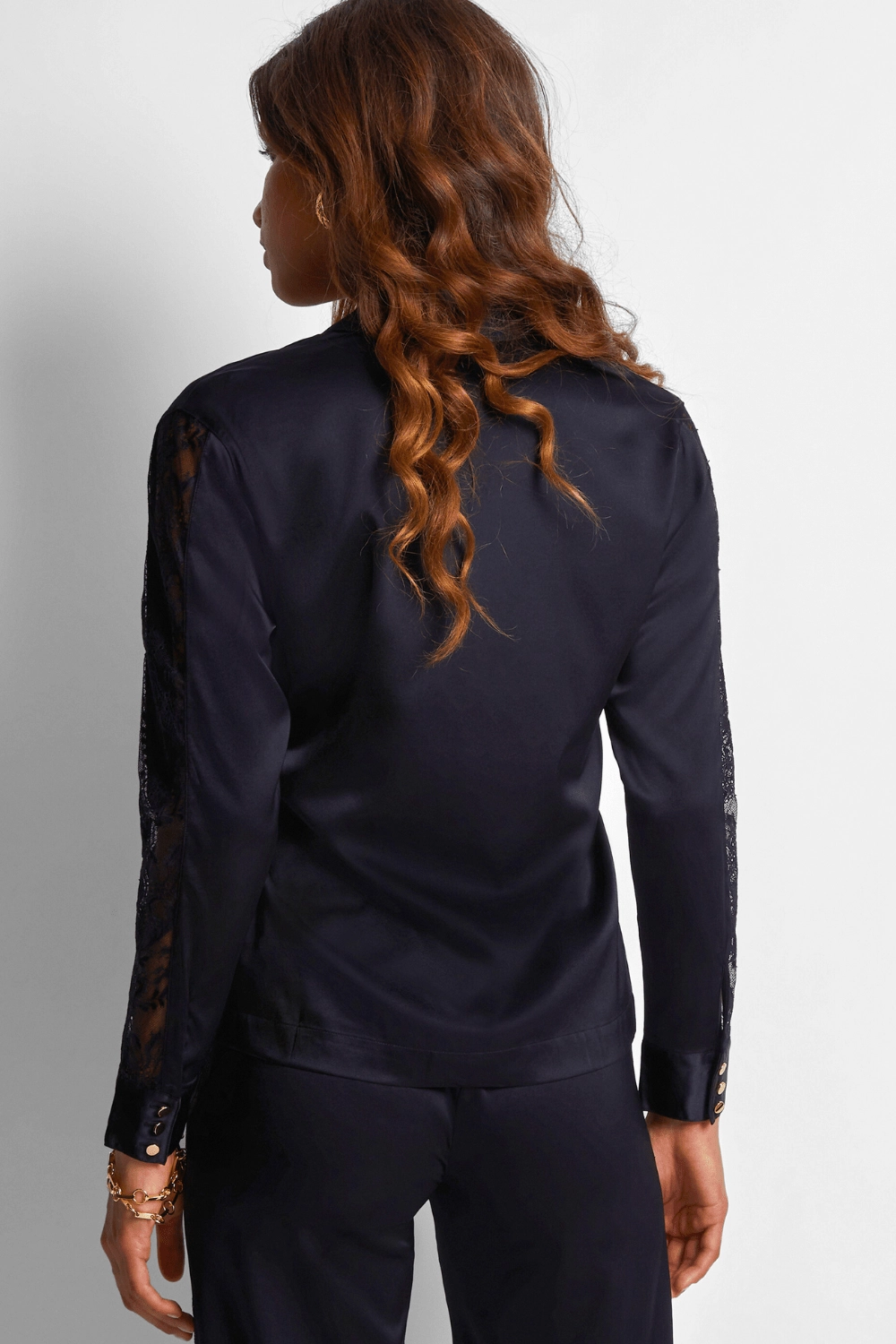 Midnight Whisper Silk Blouse