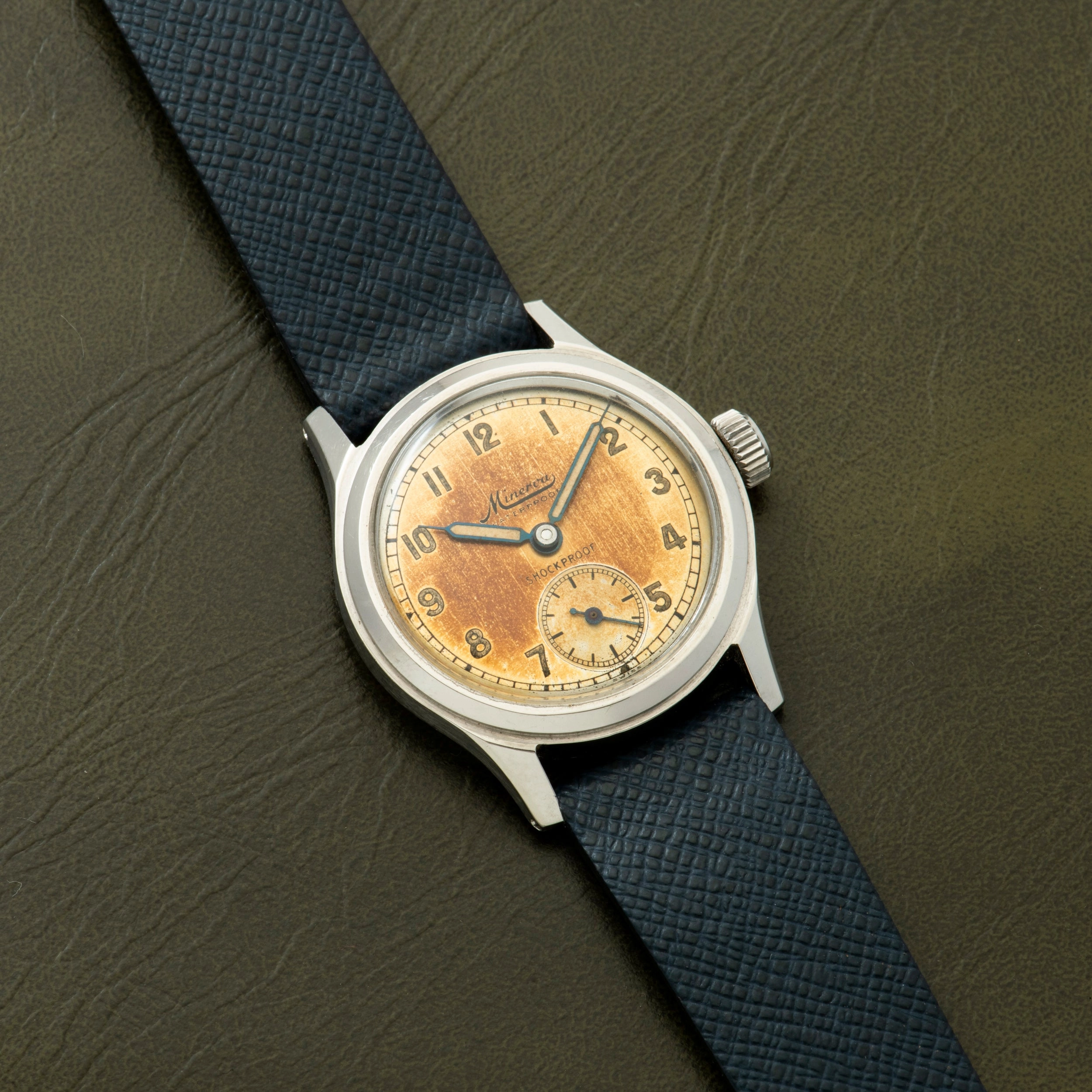 Minerva Stainless Steel Field Watch