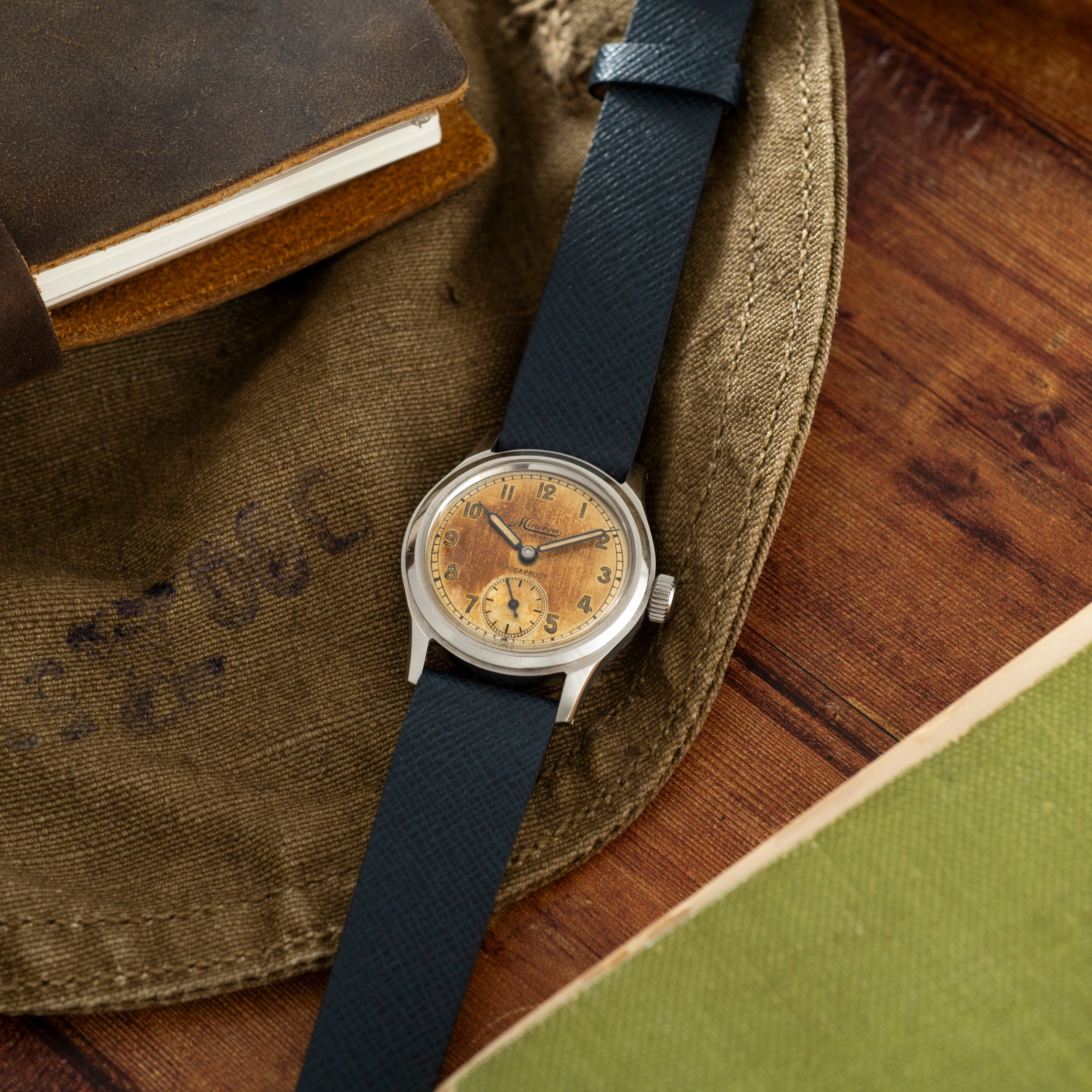 Minerva Stainless Steel Field Watch