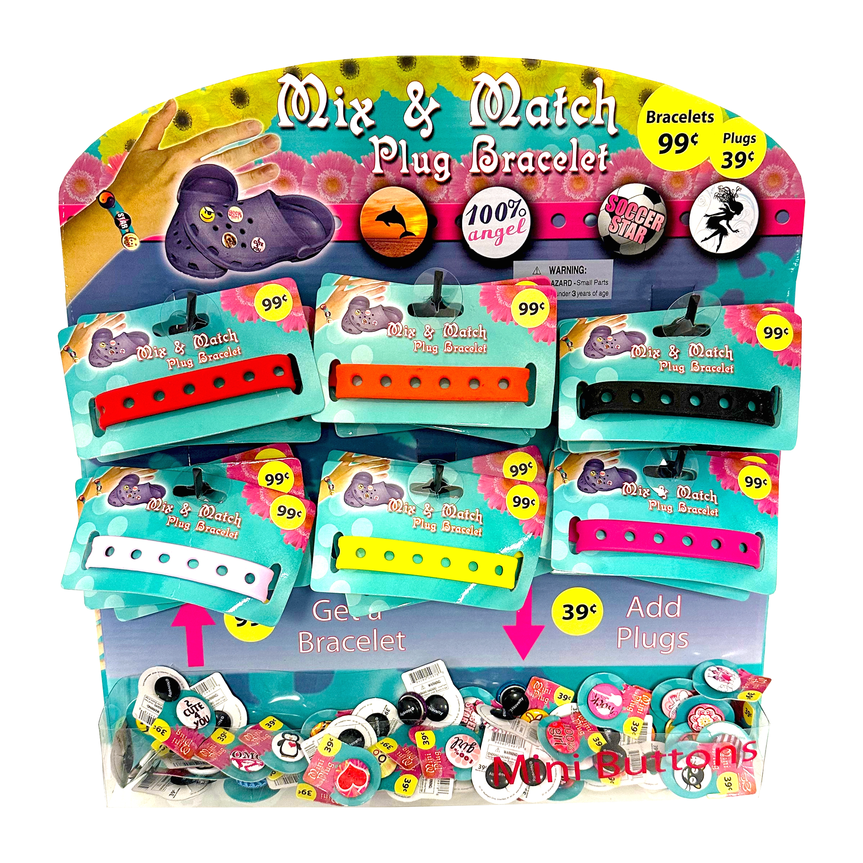 Mix and Match Charm Bracelet - 156 Pieces Per Retail Ready Kit Display 86854