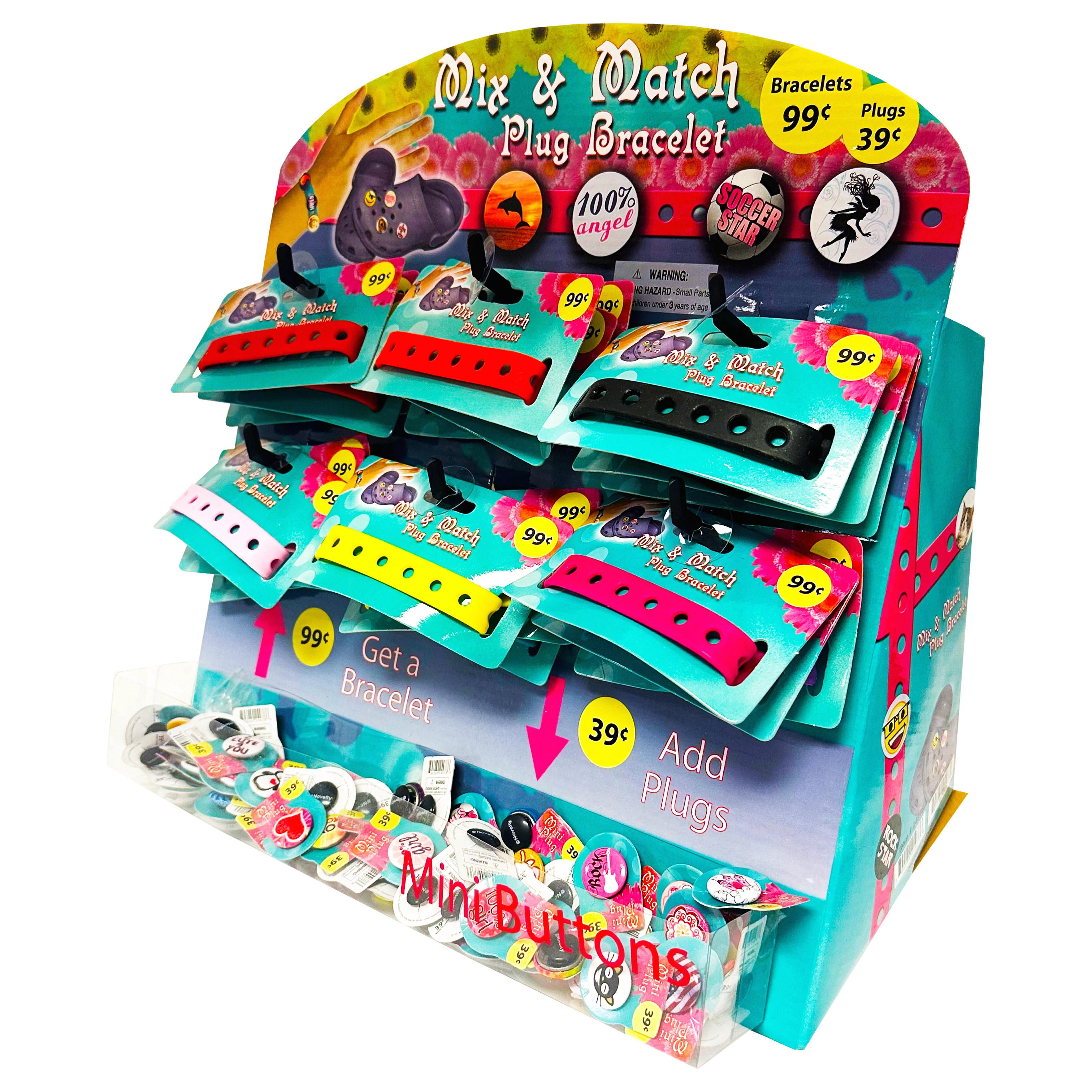 Mix and Match Charm Bracelet - 156 Pieces Per Retail Ready Kit Display 86854