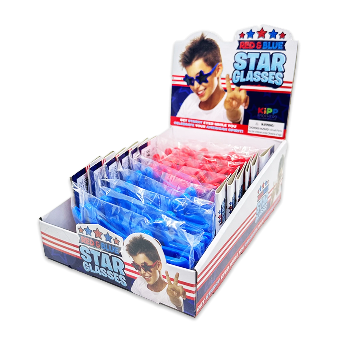 Patriotic Kids Star Sunglasses - 12 Pieces Per Retail Ready Display 25077