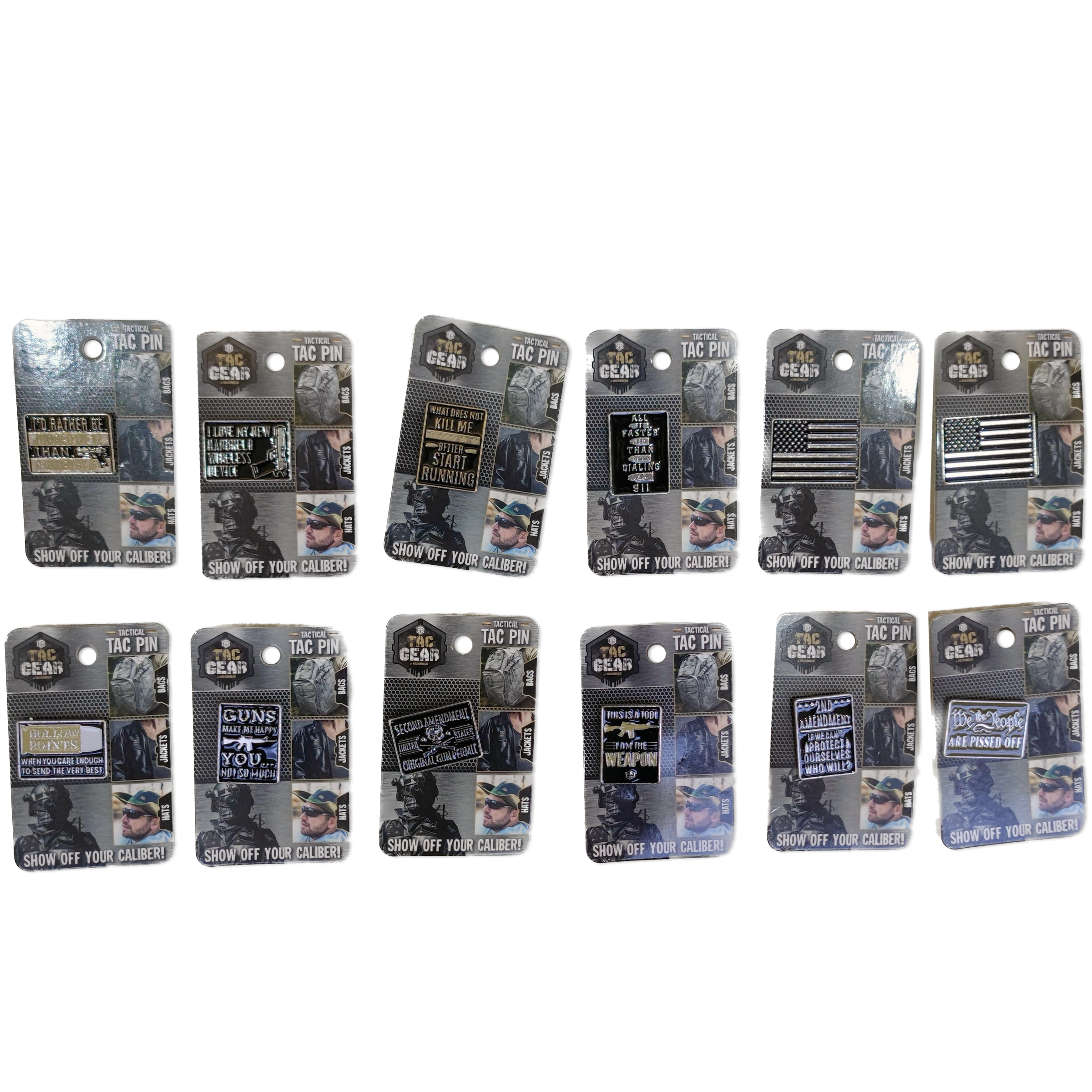 Patriotic Tac Gear Hat and Insulated Cup Assortment Floor Display - 72 Pieces Per Retail Ready Display 88448