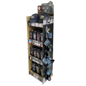 Patriotic Tac Gear Hat and Insulated Cup Assortment Floor Display - 72 Pieces Per Retail Ready Display 88448