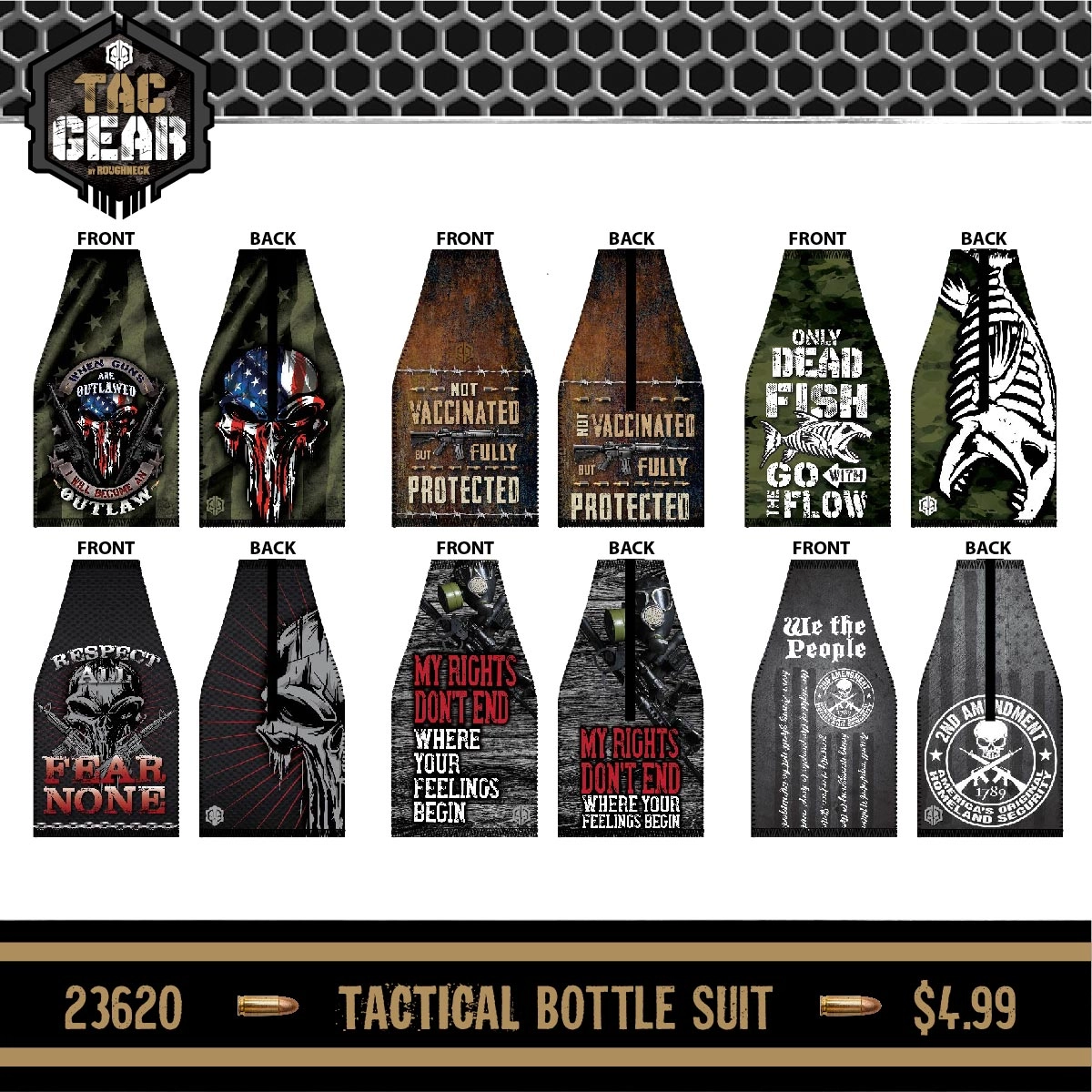 Patriotic Tac Gear Hat and Insulated Cup Assortment Floor Display - 72 Pieces Per Retail Ready Display 88448