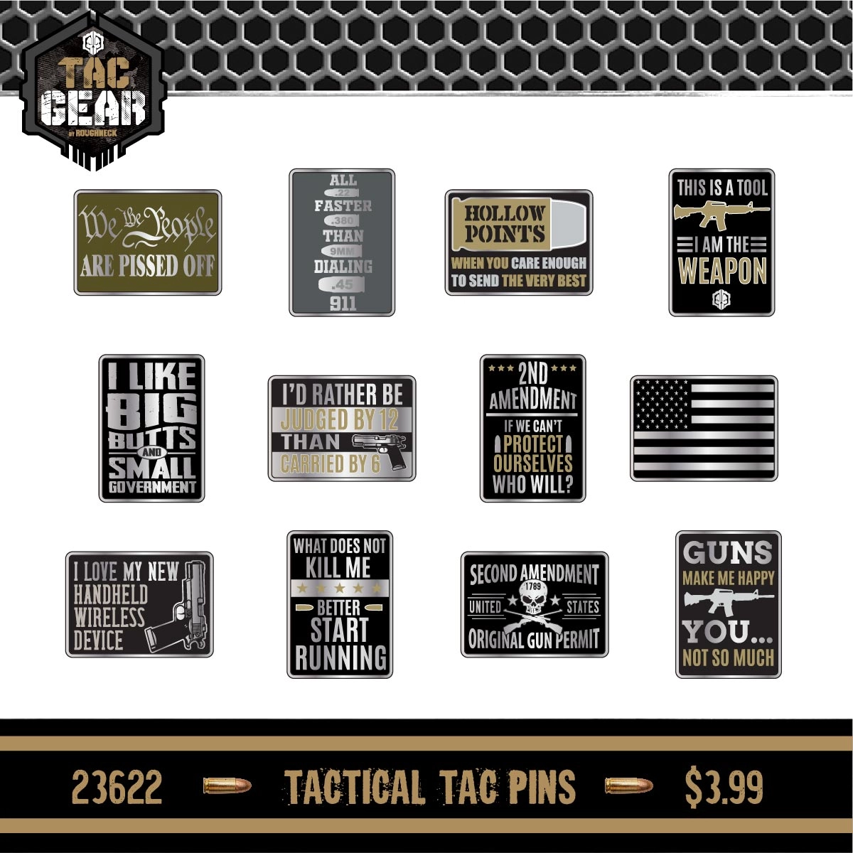 Patriotic Tac Gear Hat and Insulated Cup Assortment Floor Display - 72 Pieces Per Retail Ready Display 88448