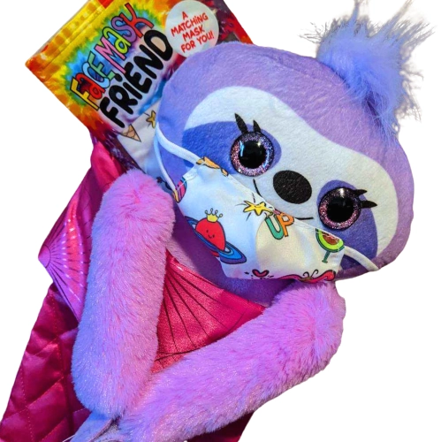 Plush Long Arm Sloth W/Mask 12 Pieces Per Retail Ready Display 22055