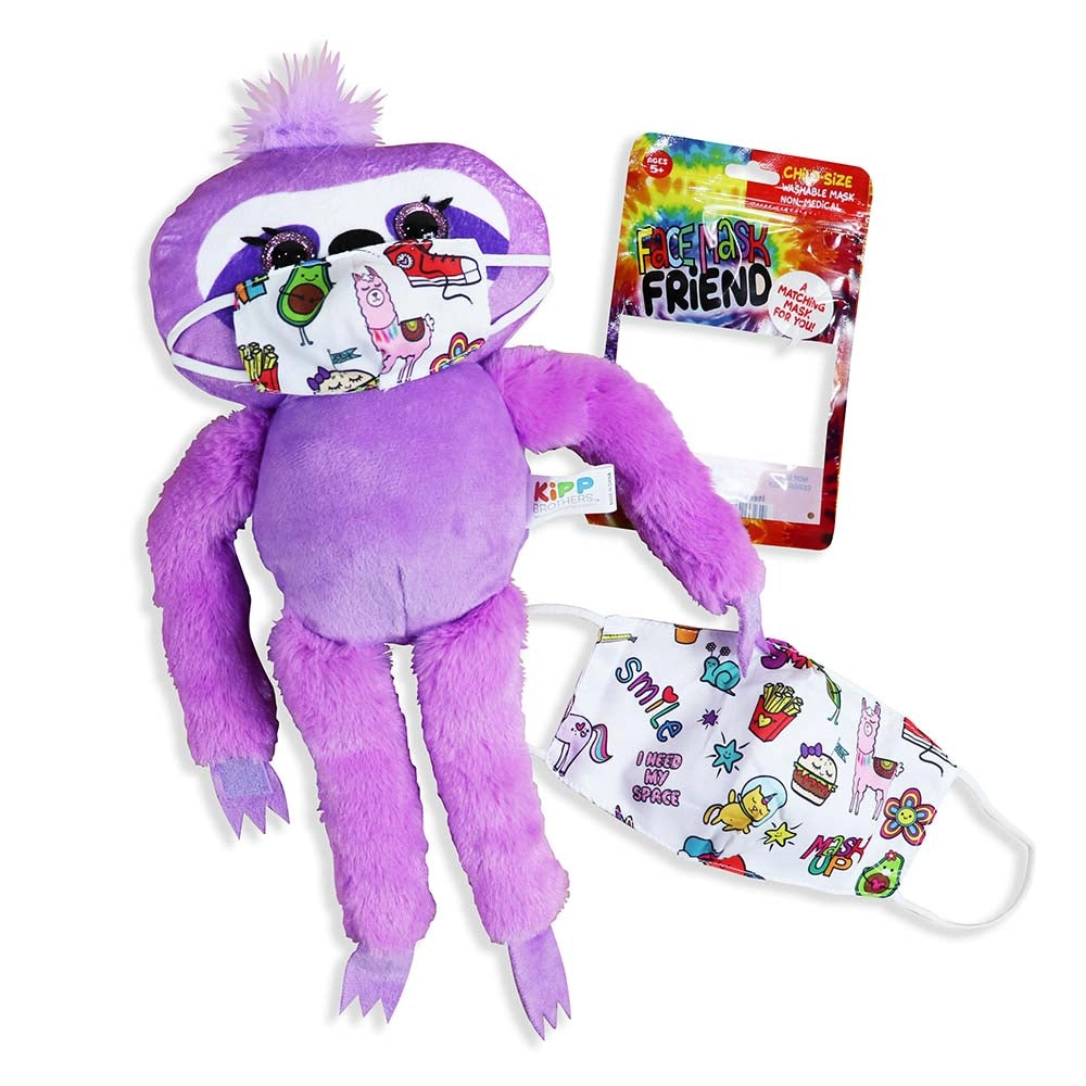 Plush Long Arm Sloth W/Mask 12 Pieces Per Retail Ready Display 22055