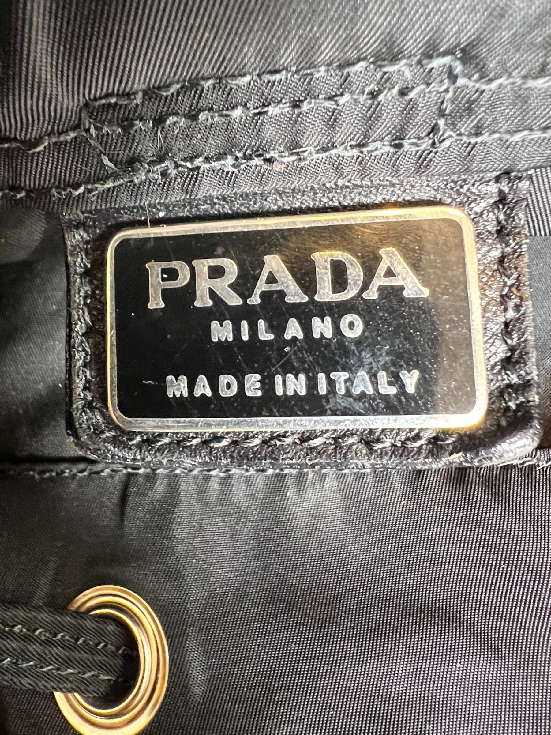 Prada Vintage Black Nylon Backpack