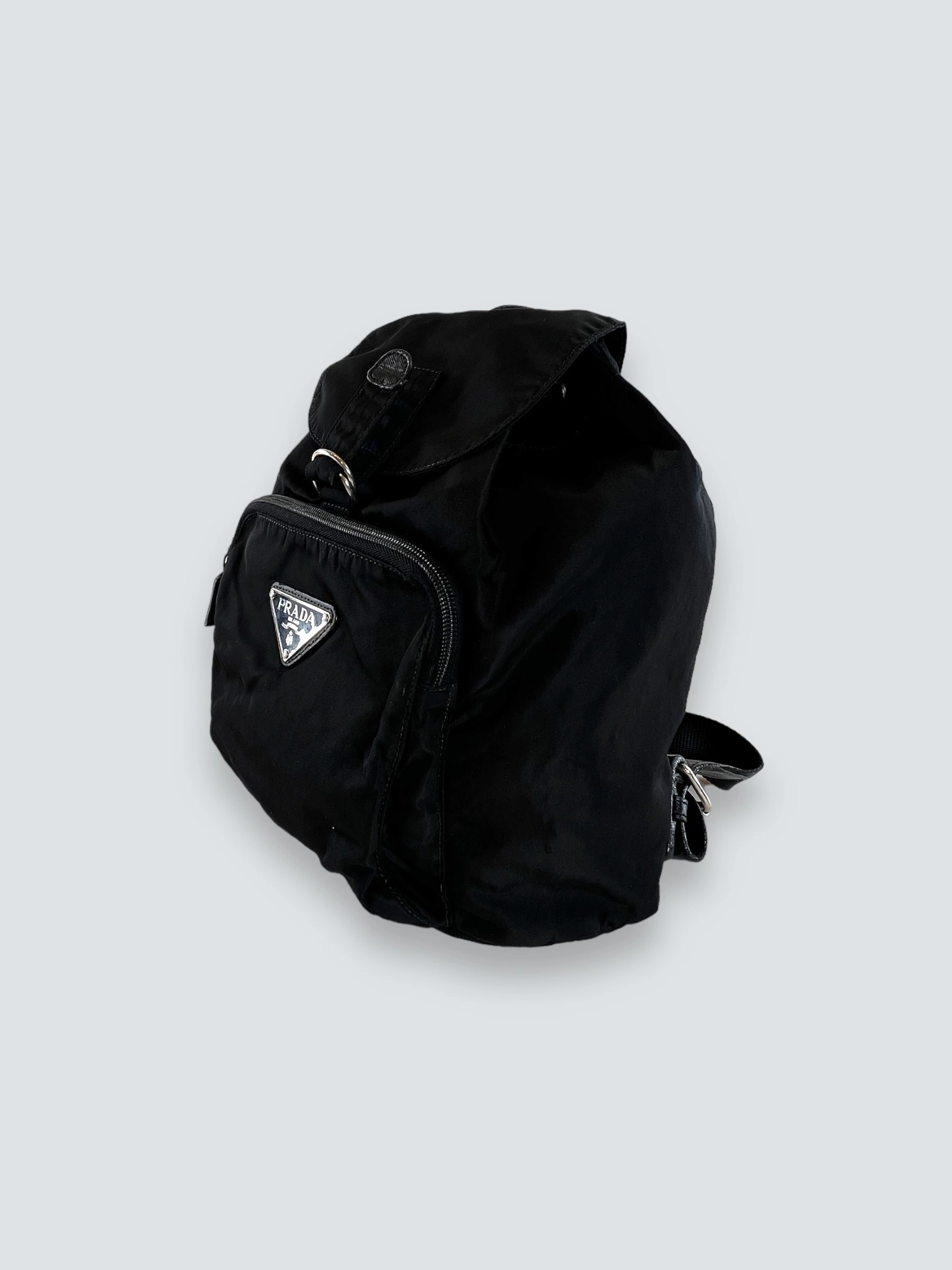 Prada Vintage Black Nylon Backpack