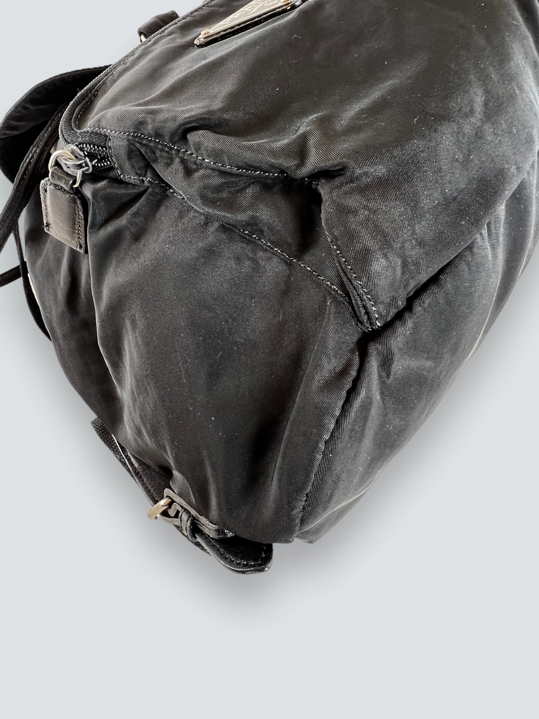 Prada Vintage Black Nylon Backpack