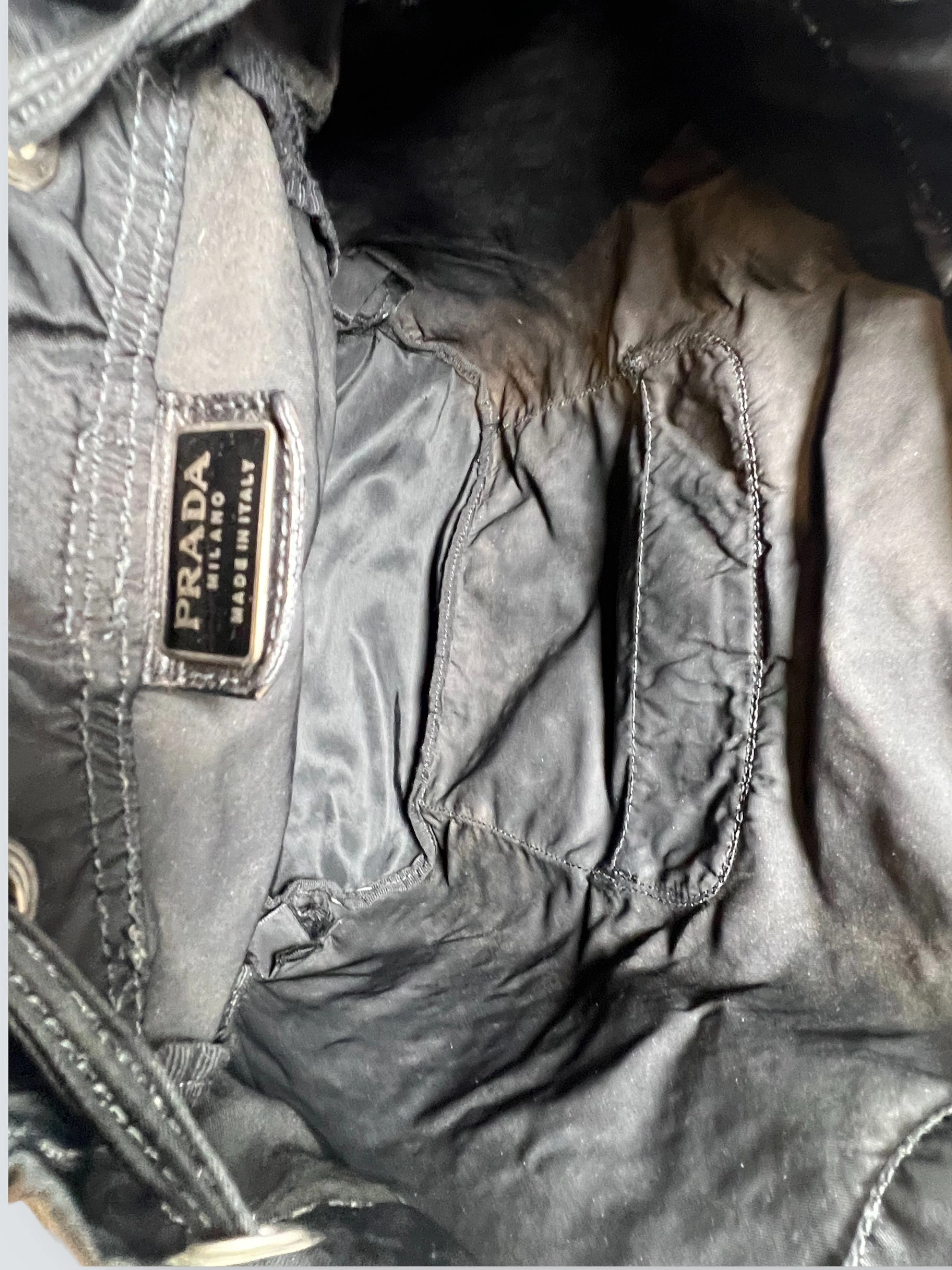 Prada Vintage Black Nylon Backpack