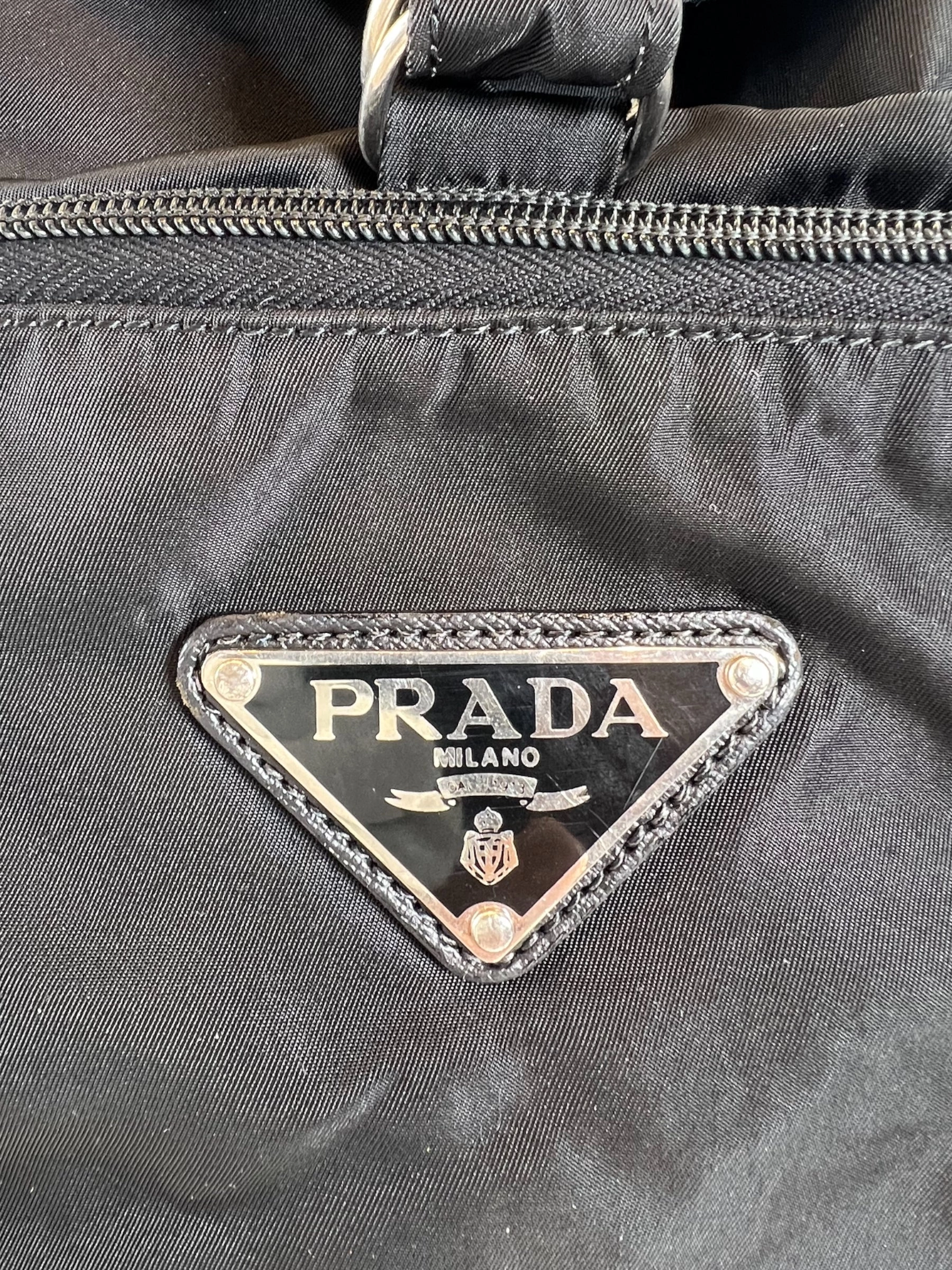 Prada Vintage Black Nylon Backpack