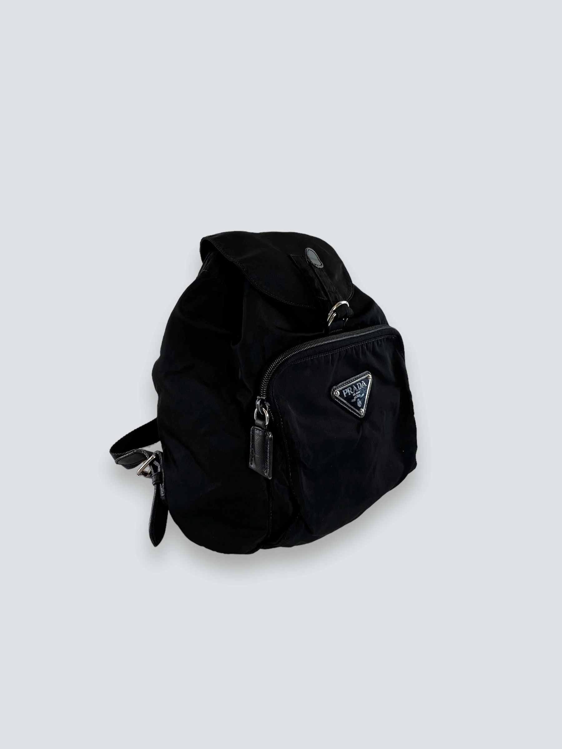 Prada Vintage Black Nylon Backpack