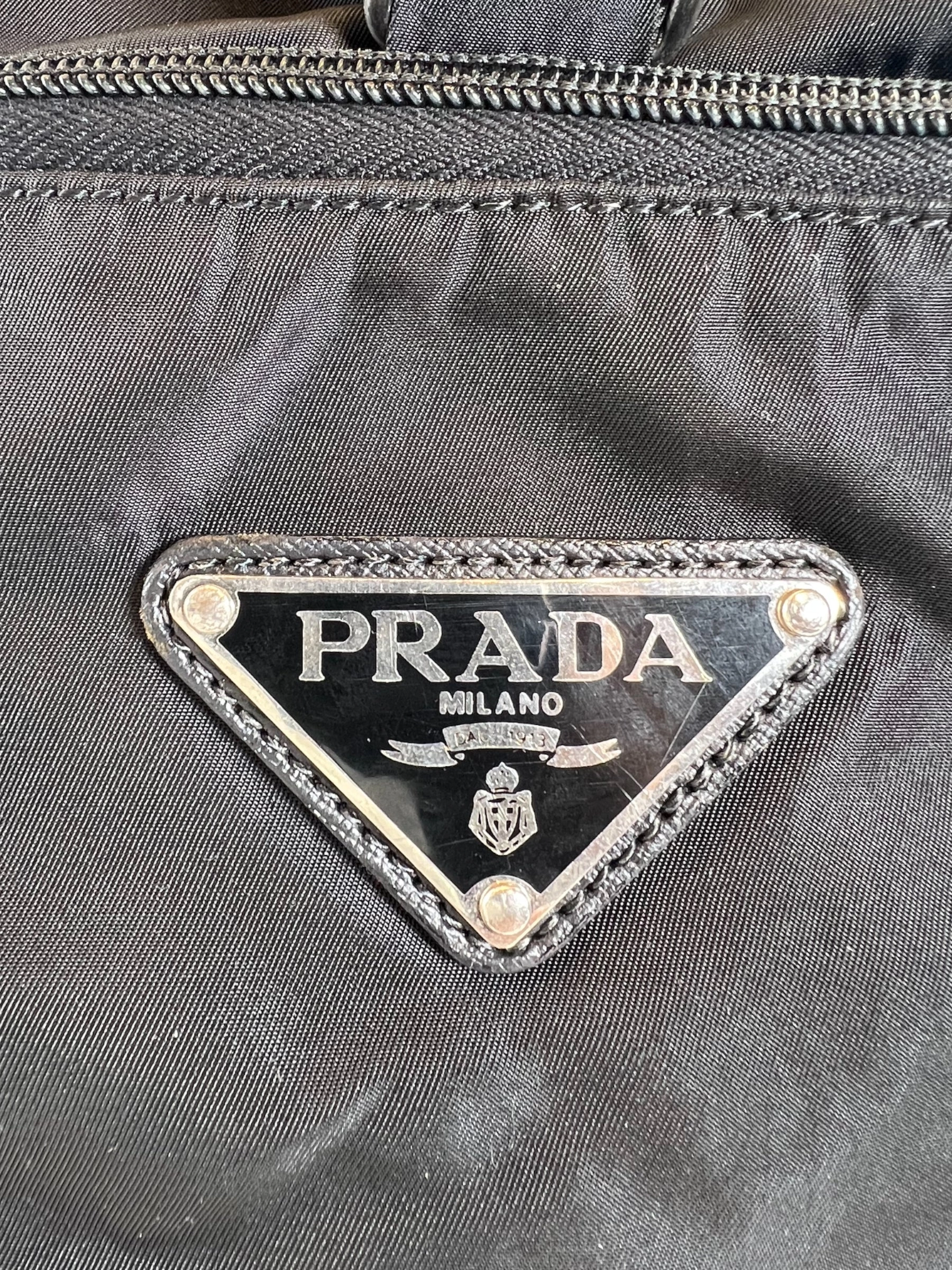 Prada Vintage Black Nylon Backpack