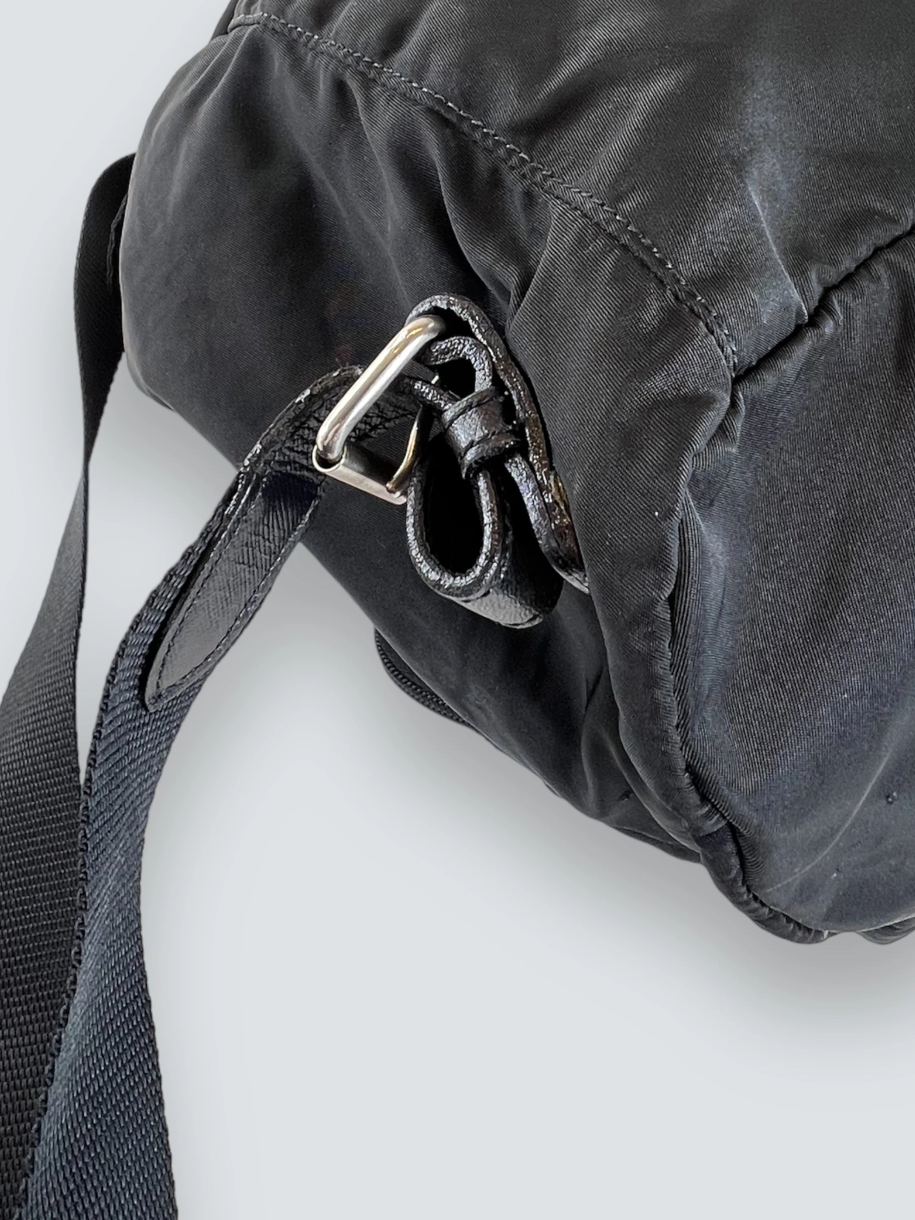 Prada Vintage Black Nylon Backpack