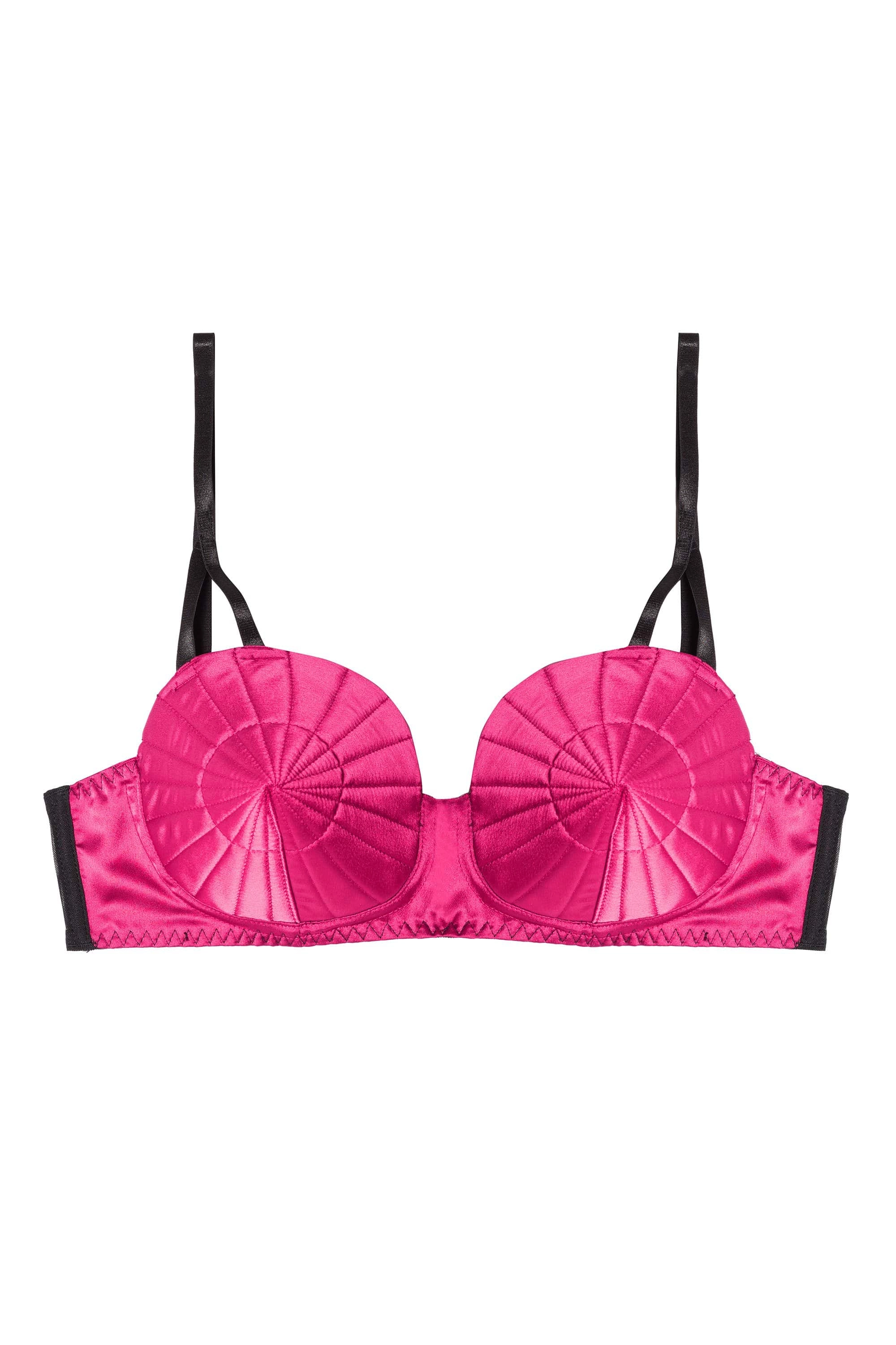 Retro Futuristic Bullet Bra Hot Pink
