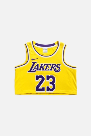 Rework LA Lakers NBA Crop Jersey - M