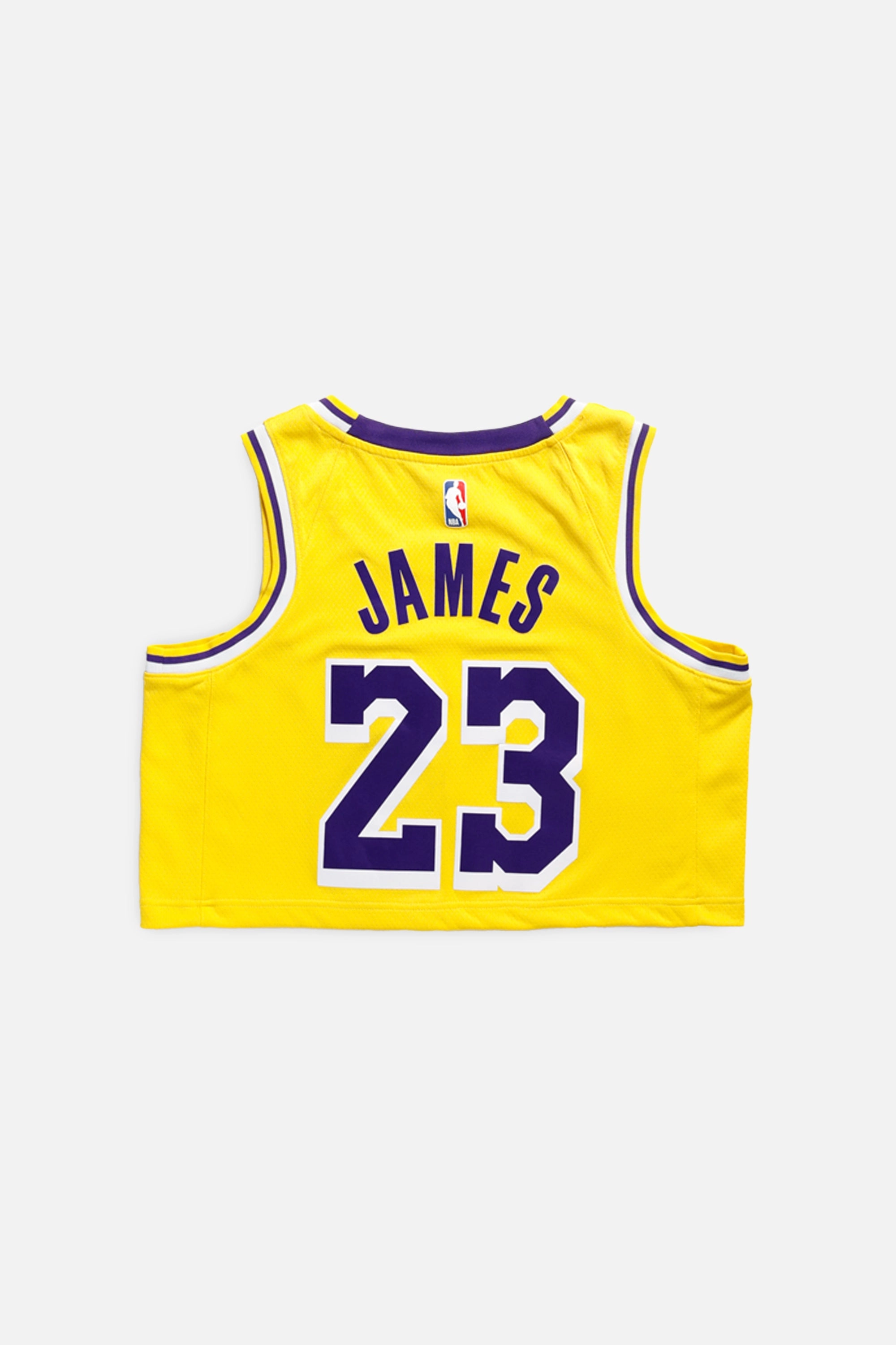 Rework LA Lakers NBA Crop Jersey - M