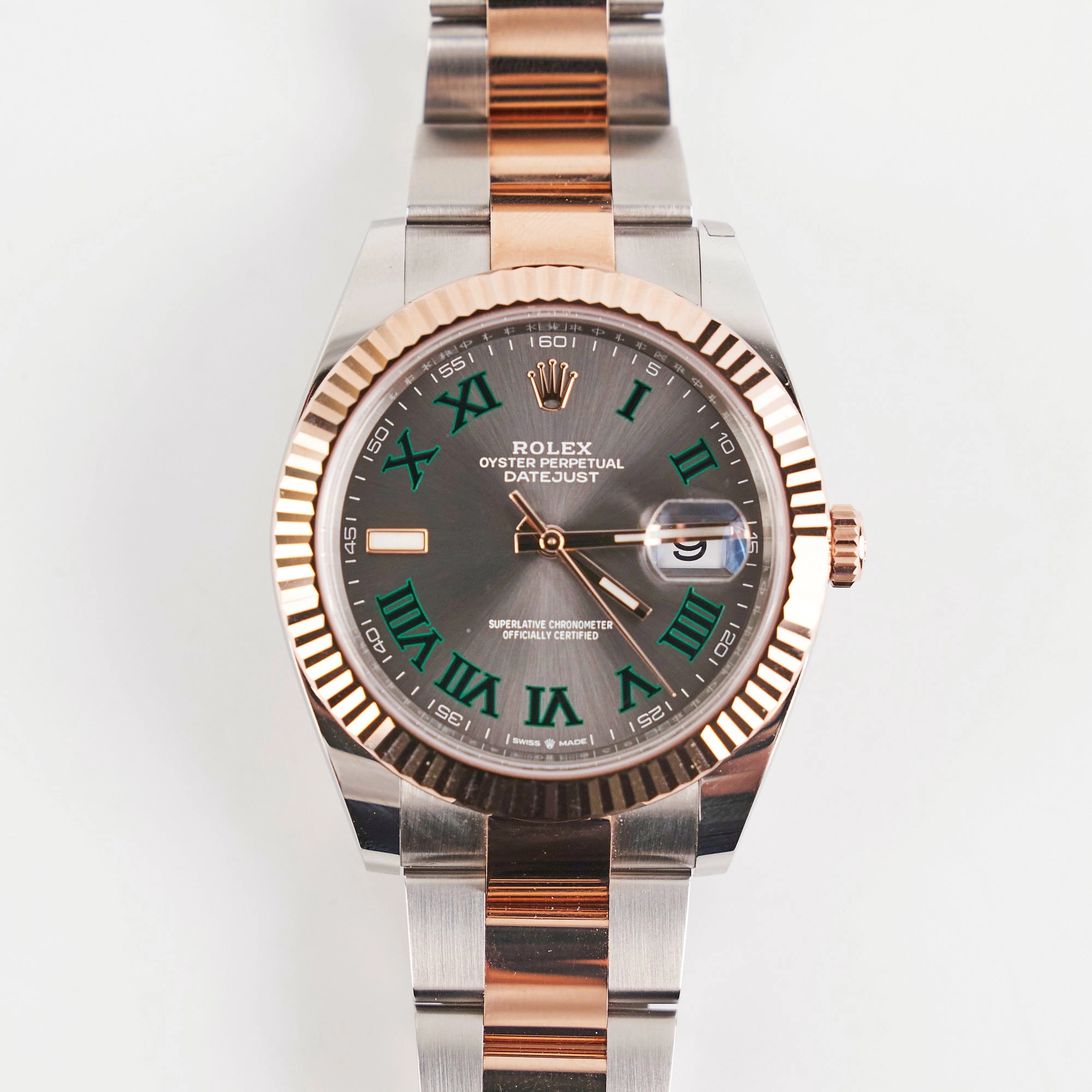 Rolex Datejust 41MM Two Tones Rose Gold Grey Dial
