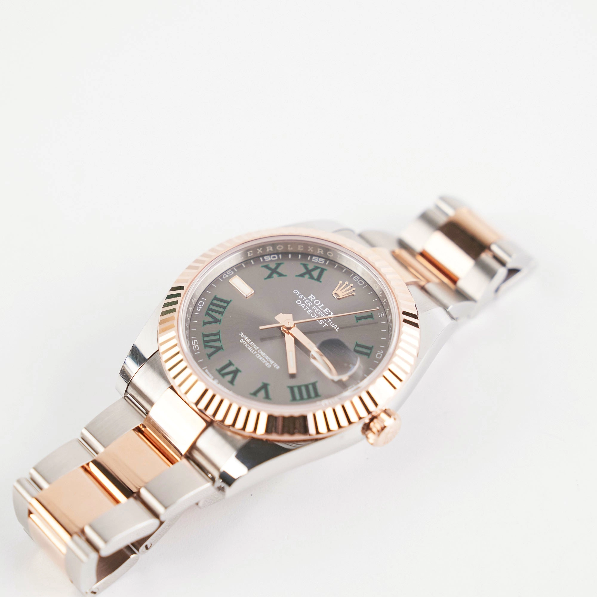 Rolex Datejust 41MM Two Tones Rose Gold Grey Dial