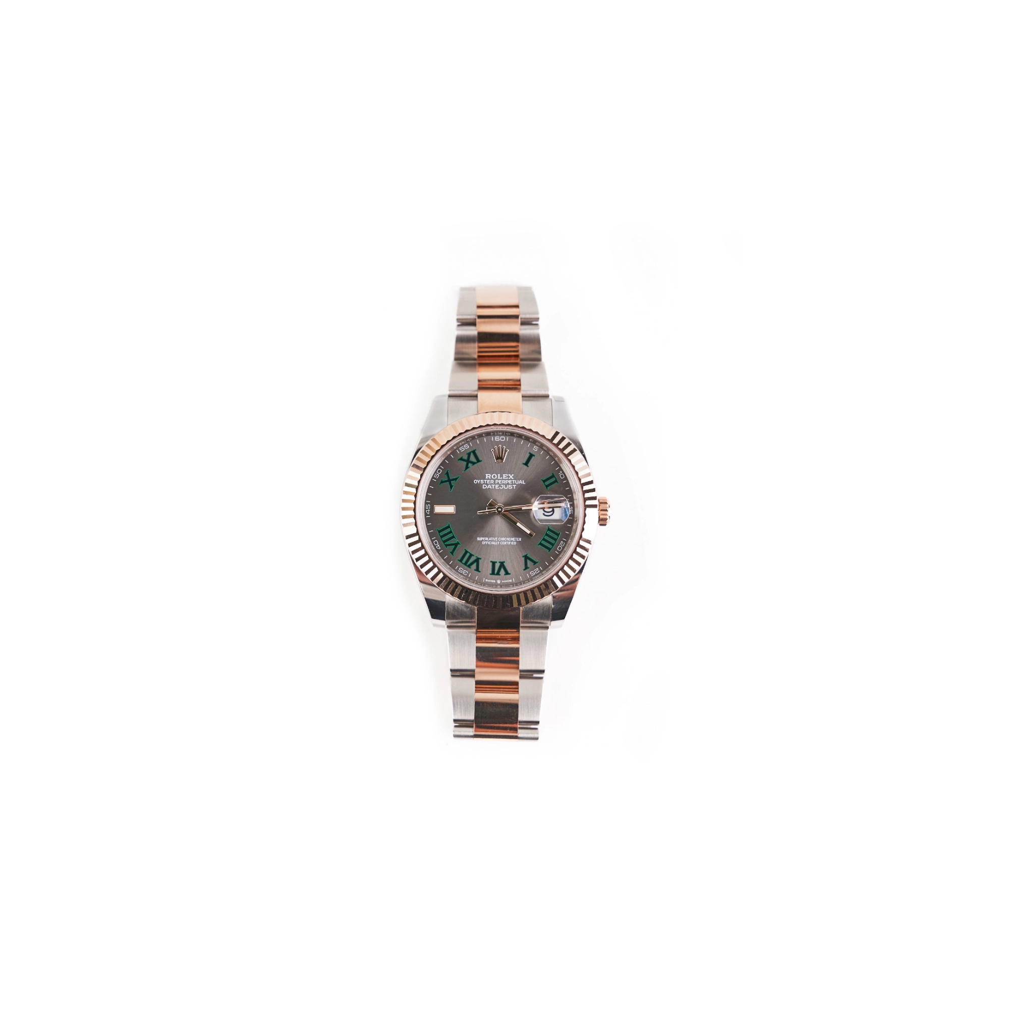 Rolex Datejust 41MM Two Tones Rose Gold Grey Dial