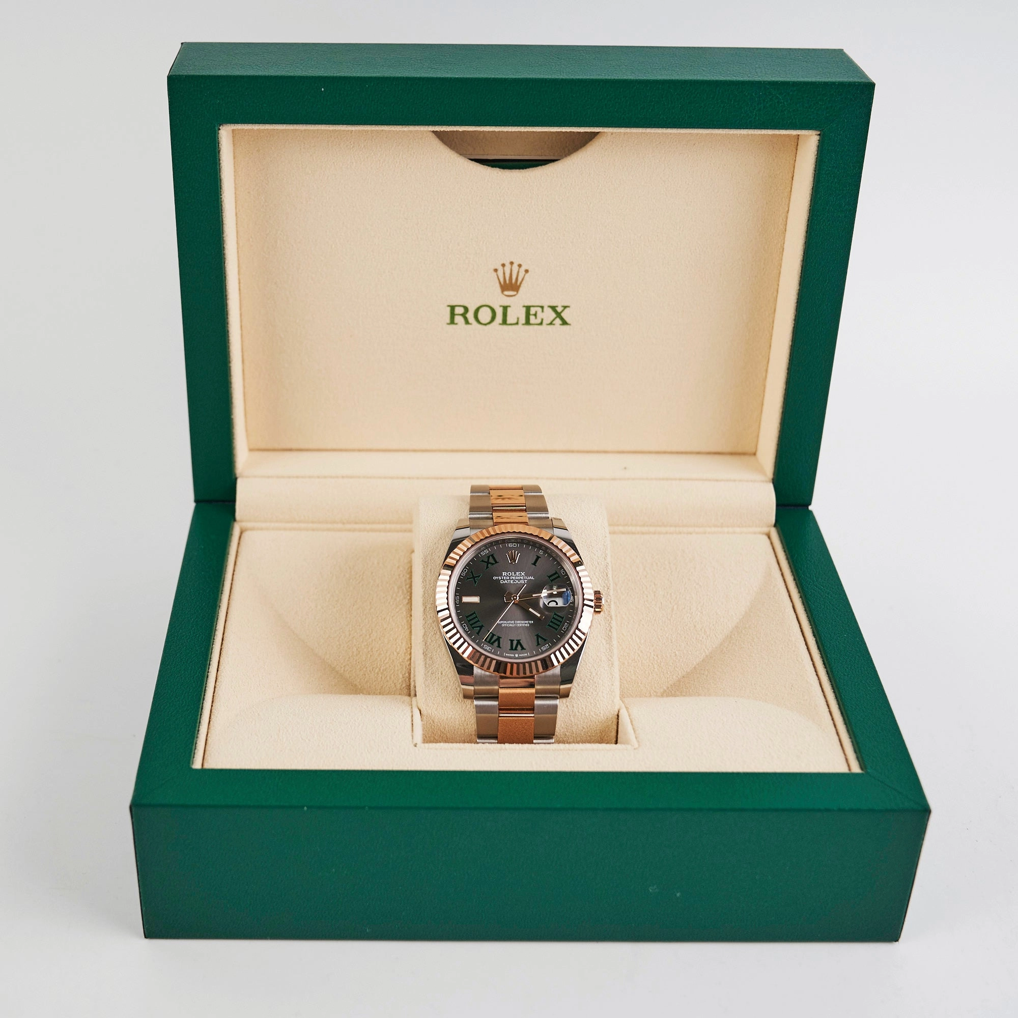 Rolex Datejust 41MM Two Tones Rose Gold Grey Dial